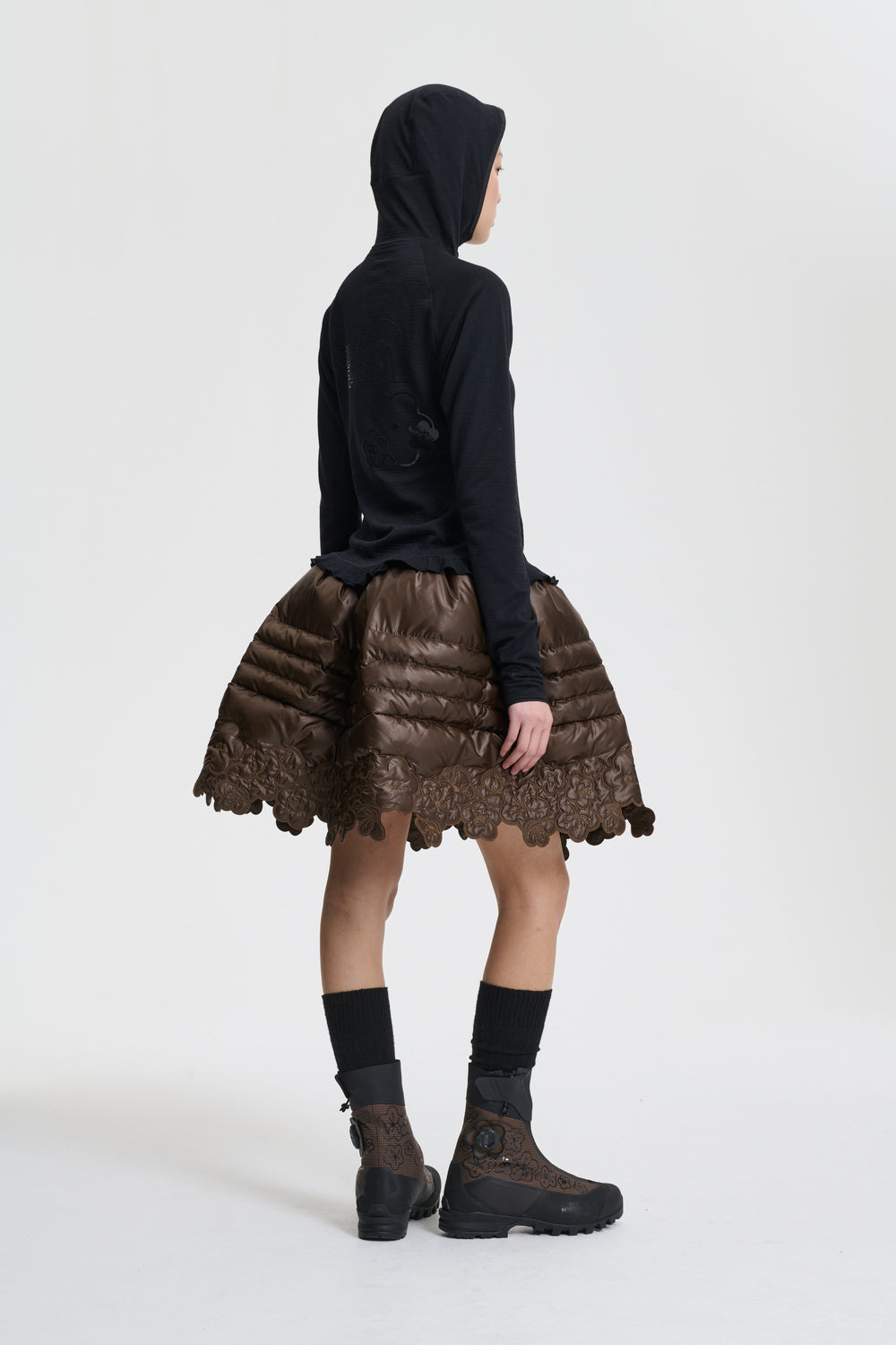 THE NORTH FACE X CECILIE BAHNSEN SYMONE DOTKNIT TOP | BLACK