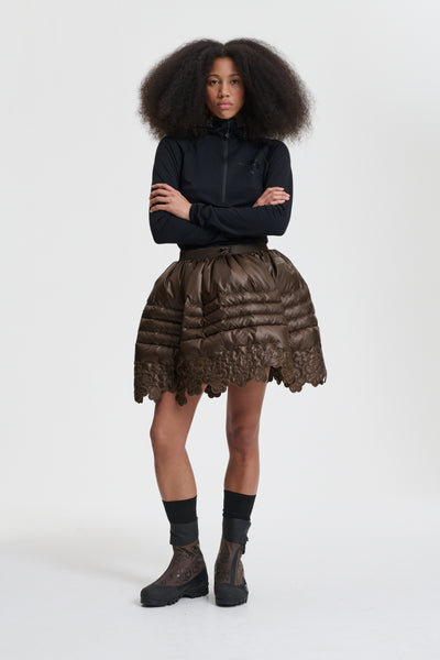 THE NORTH FACE X CECILIE BAHNSEN ELENA DOWN SKIRT | SOIL BROWN