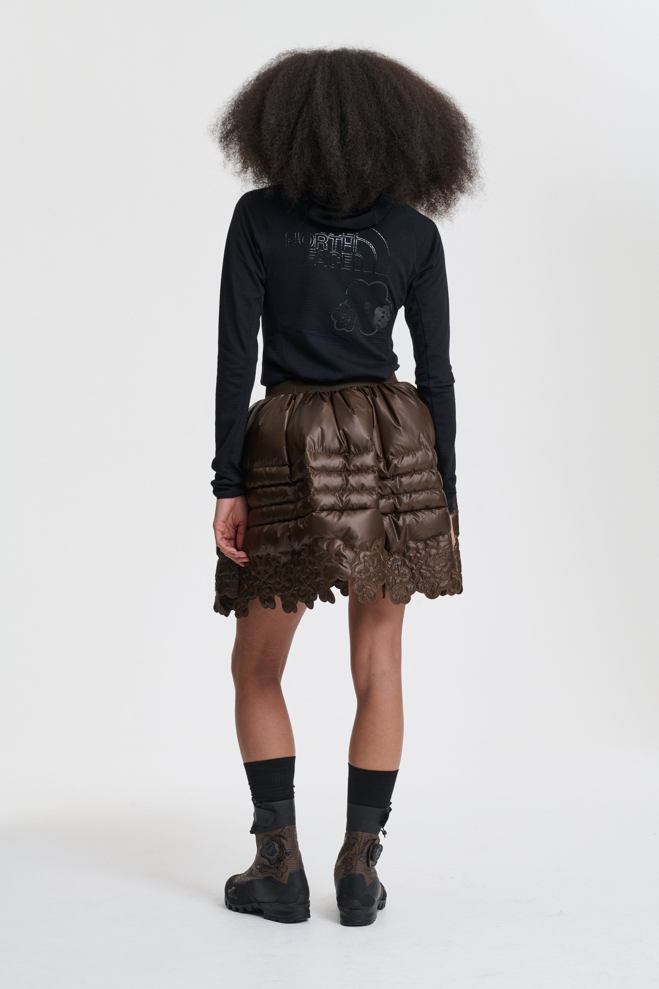 THE NORTH FACE X CECILIE BAHNSEN ELENA DOWN SKIRT | SOIL BROWN