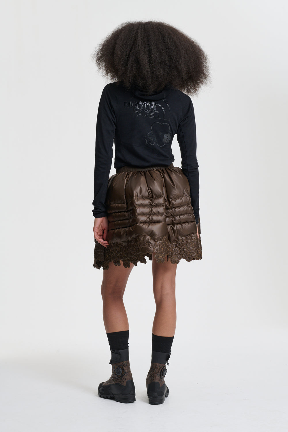 THE NORTH FACE X CECILIE BAHNSEN ELENA DOWN SKIRT | SOIL BROWN