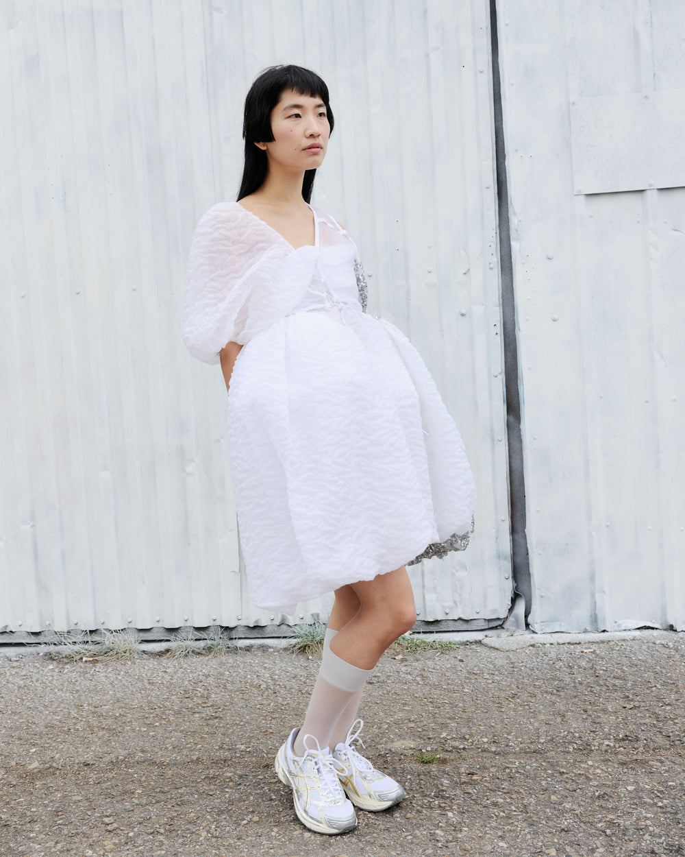 SNOW | DRESS NIMBUS MATLASSE WHITE - LOOK 10
