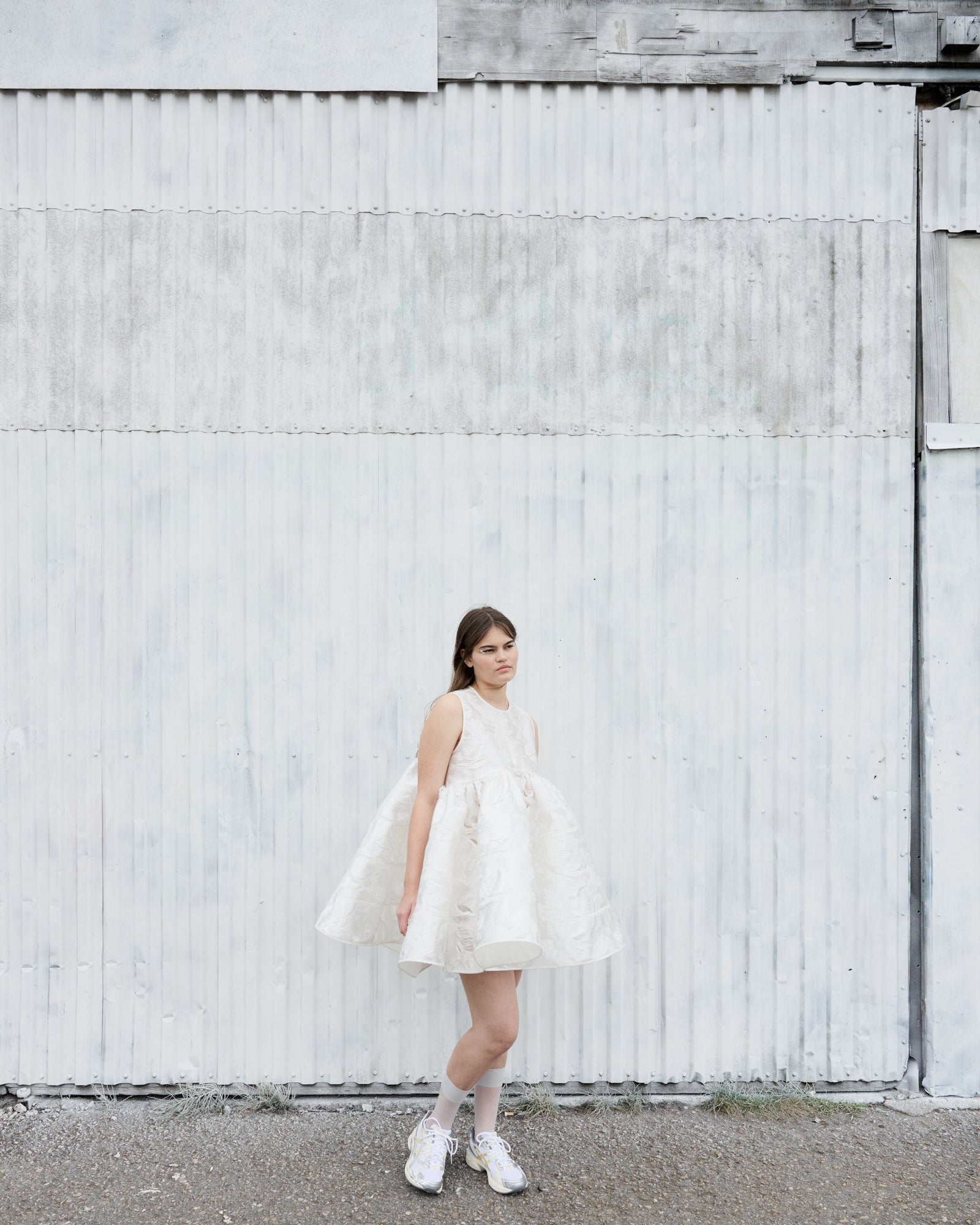 BELLATRIX | DRESS HYNDRANGIA FIL-COUPE WHITE - LOOK 14