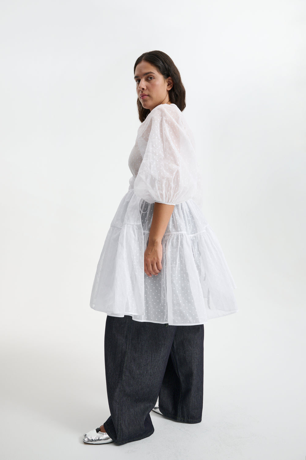 MIRABELLE | DRESS PLUMETIS ORGANDIE WHITE