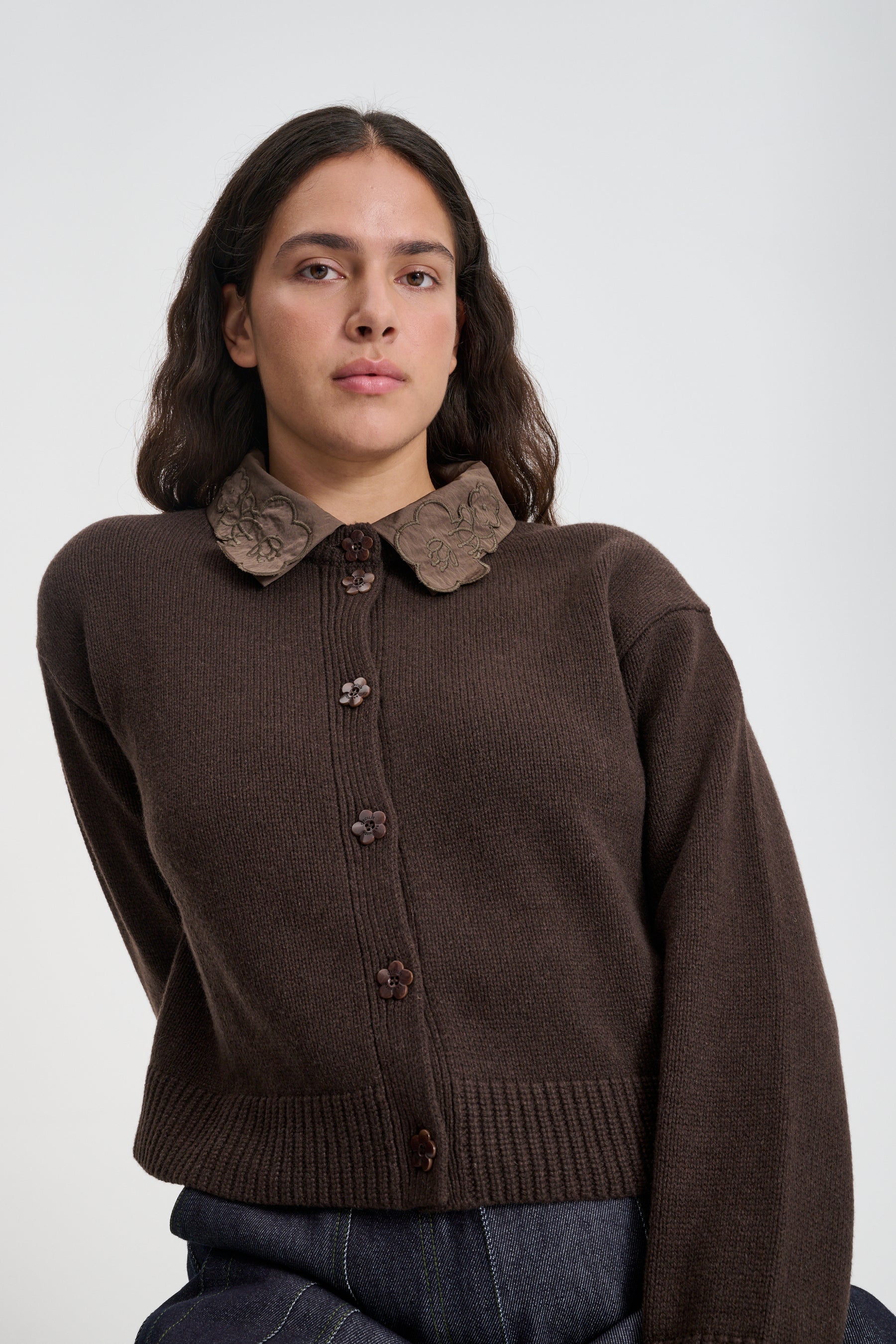 BIBI | CARDIGAN RECYCLED CASHMERE BROWN