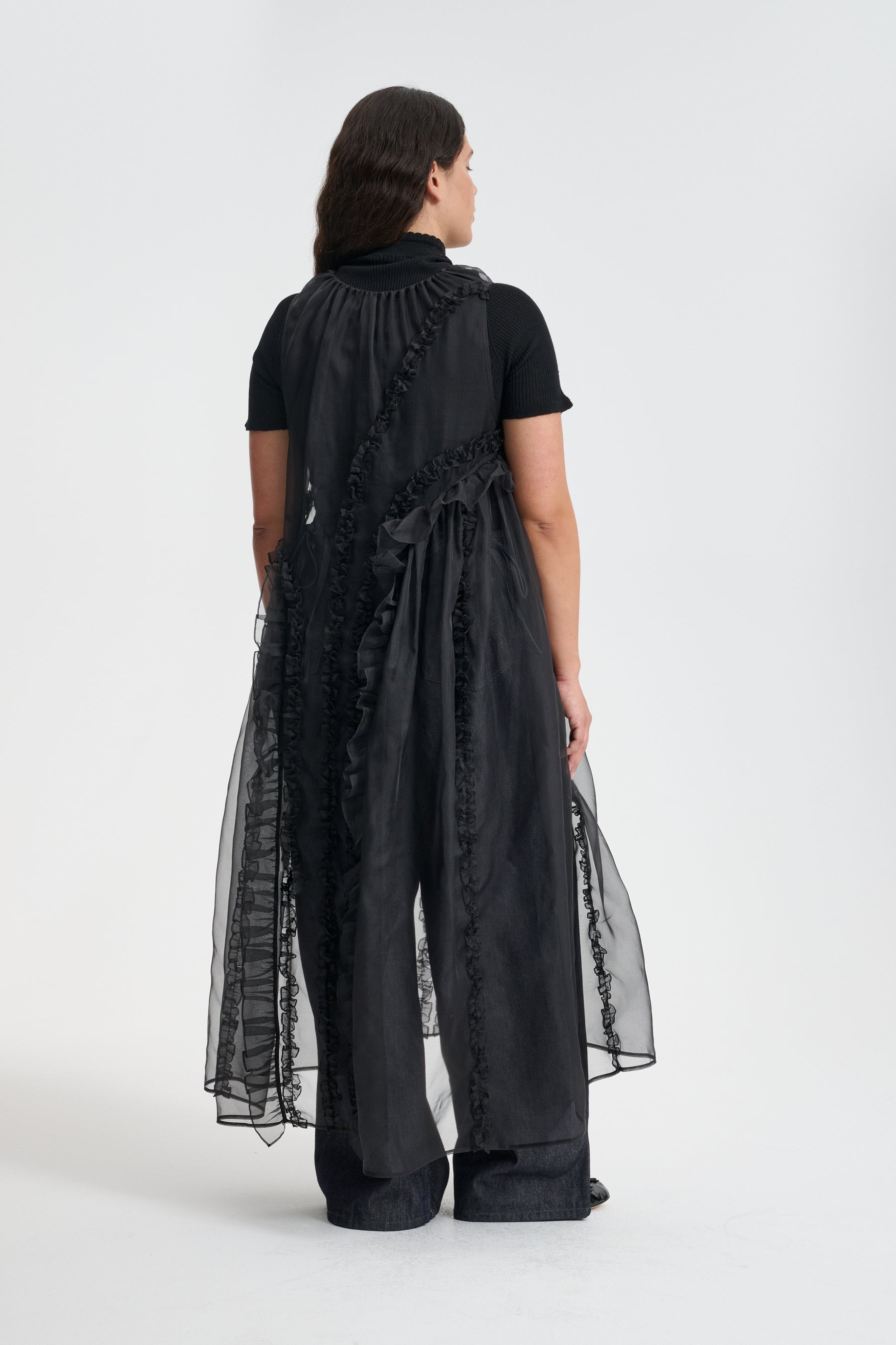 ワンピース [Cecilie Bahnsen]Opal Dress Satin Organza Black Cecilie Bahnsen Alena Dress Recycled Faille Black | Shopbop