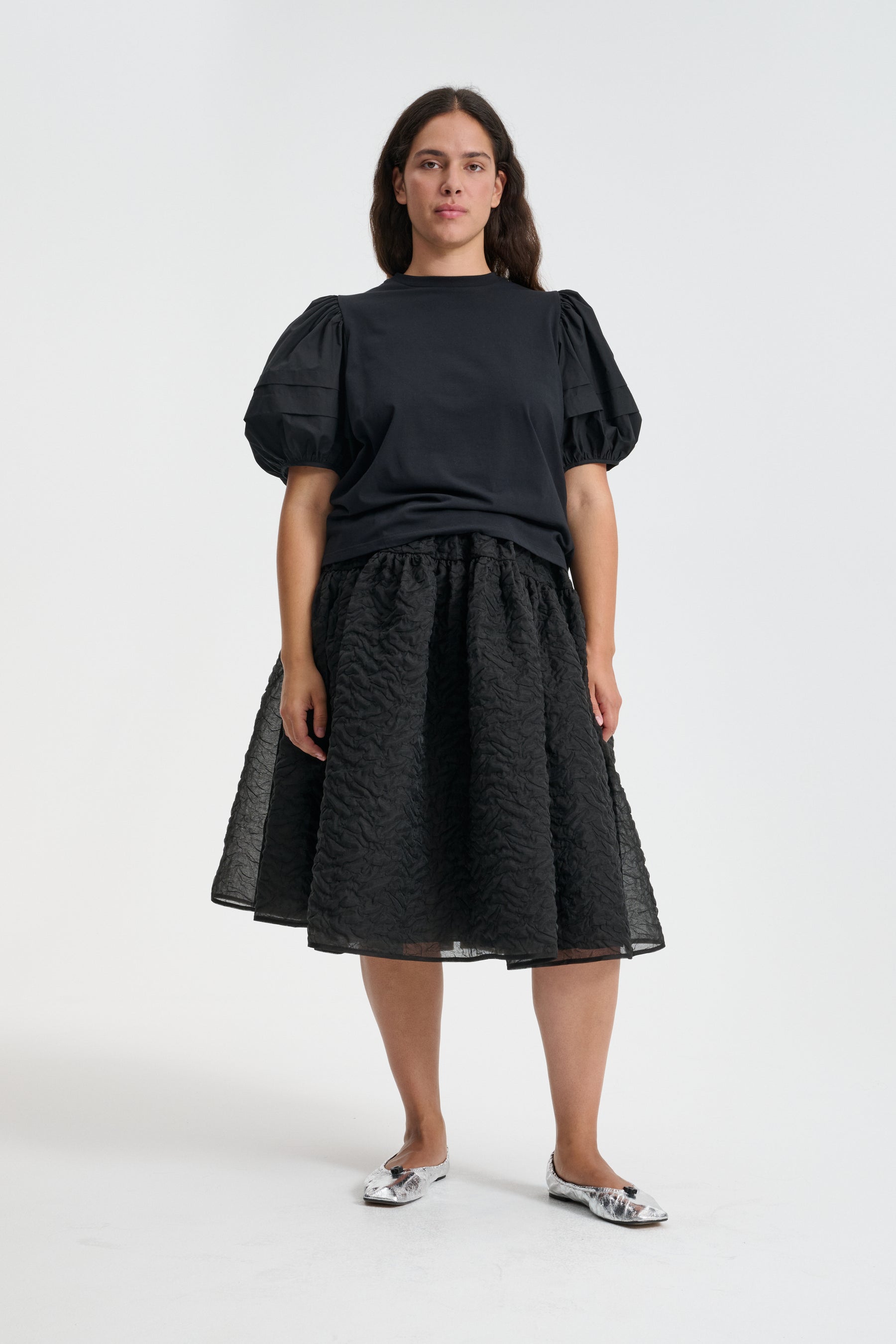 【Cecilie Bahnsen】ROSIE SKIRT ROSIE | SKIRT NIMBUS MATELASSE BLACK