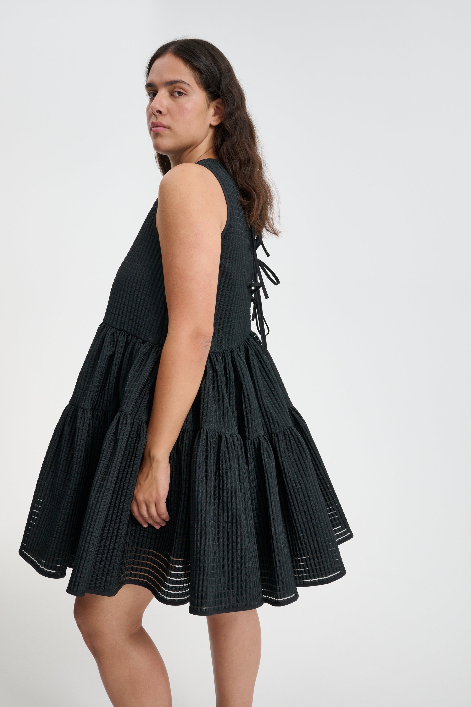 【Cecilie Bahnsen】ABIGAIL DRESS ABIGAIL | DRESS AURORA JACQUARD BLACK