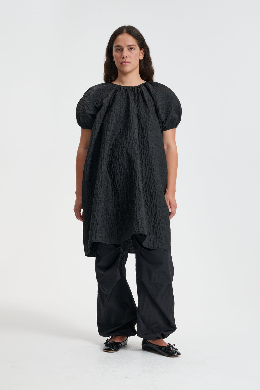 BRENDA | DRESS LOBELIA MATELASSÉ BLACK