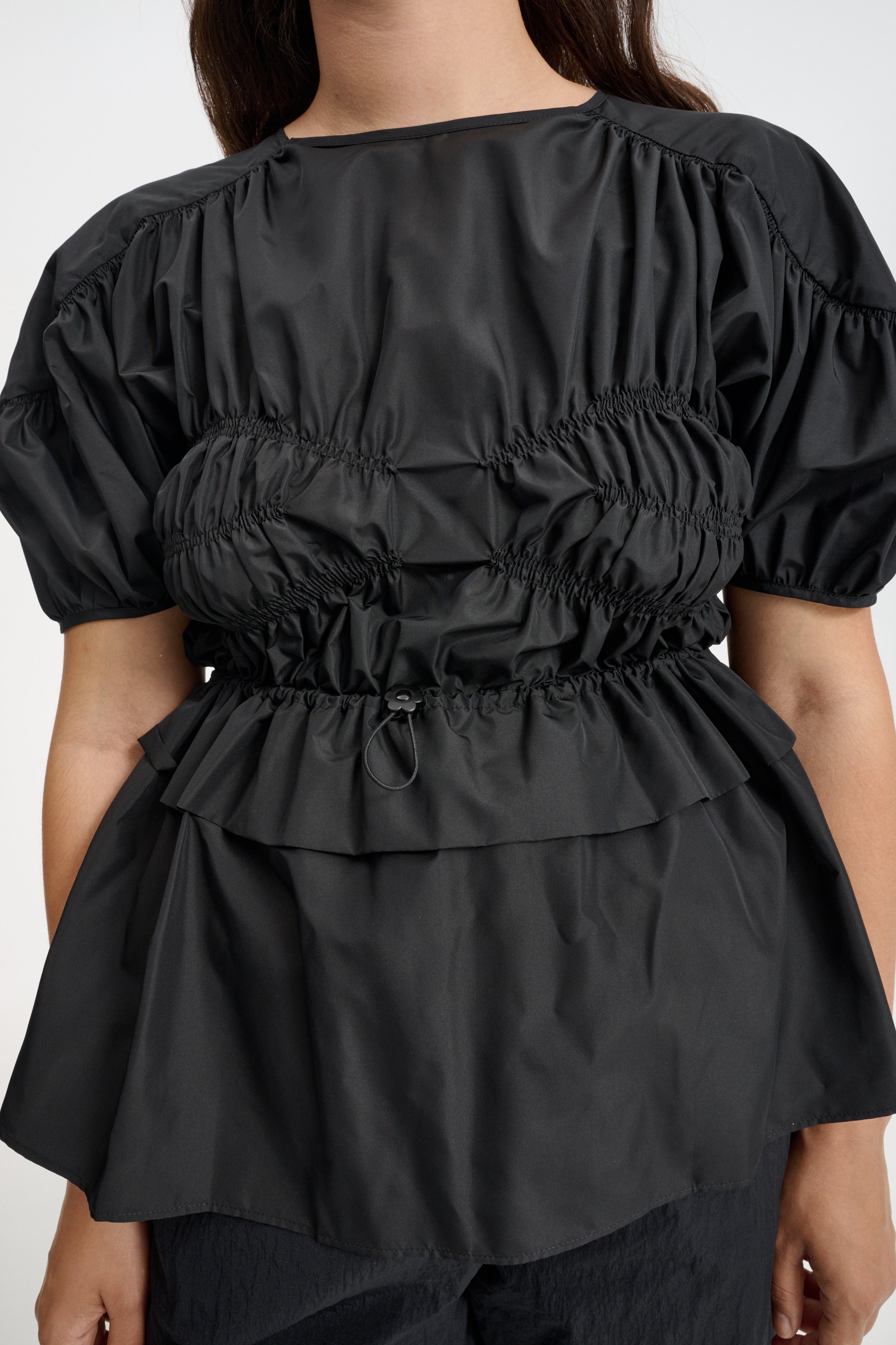 BROOKLYN | TOP RECYCLED FAILLE BLACK – Cecilie Bahnsen