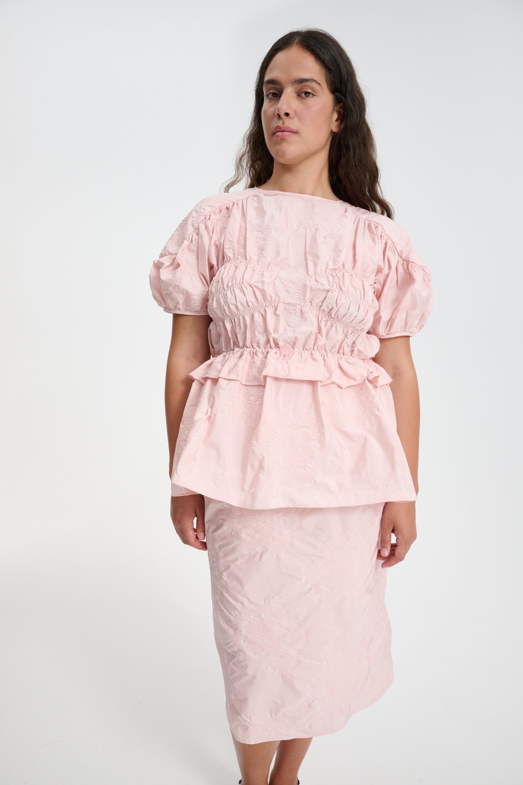 BROOKLYN | TOP BORUS JACQUARD BLUSH PINK