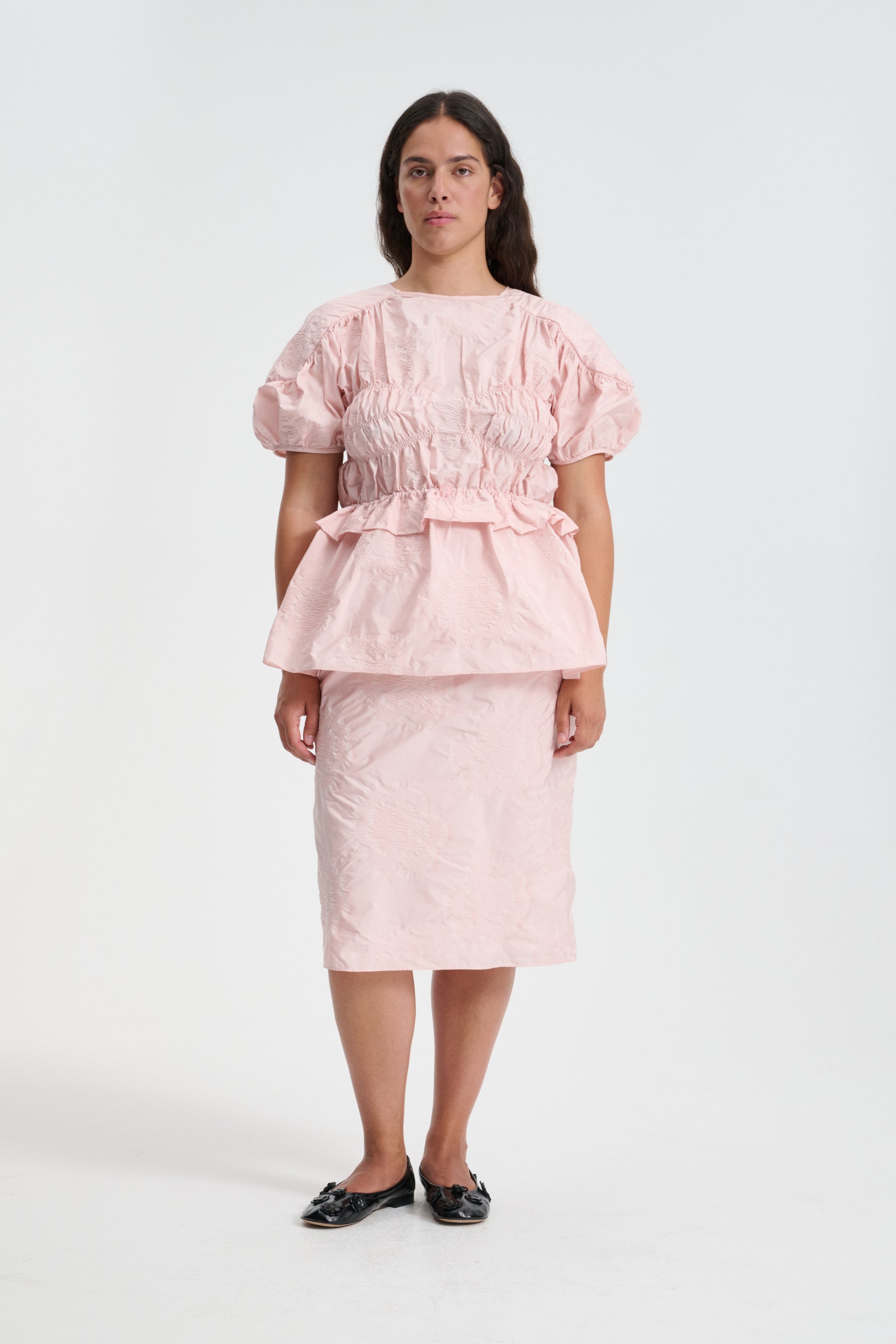 ALLEGRA | SKIRT BORUS JACQUARD BLUSH PINK