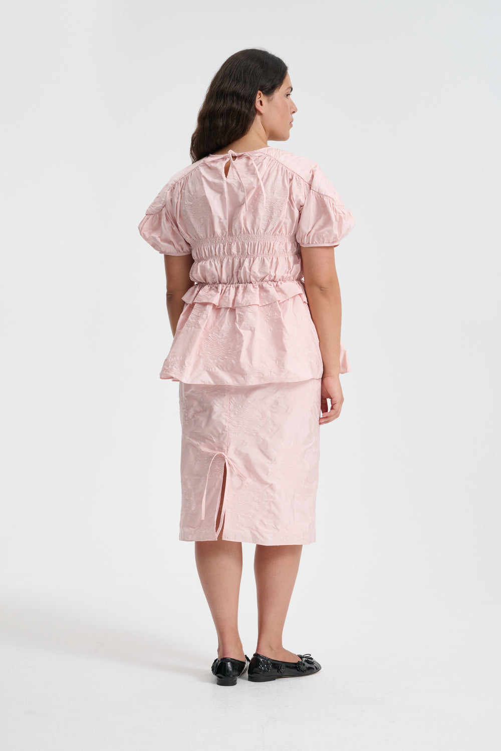 BROOKLYN | TOP BORUS JACQUARD BLUSH PINK