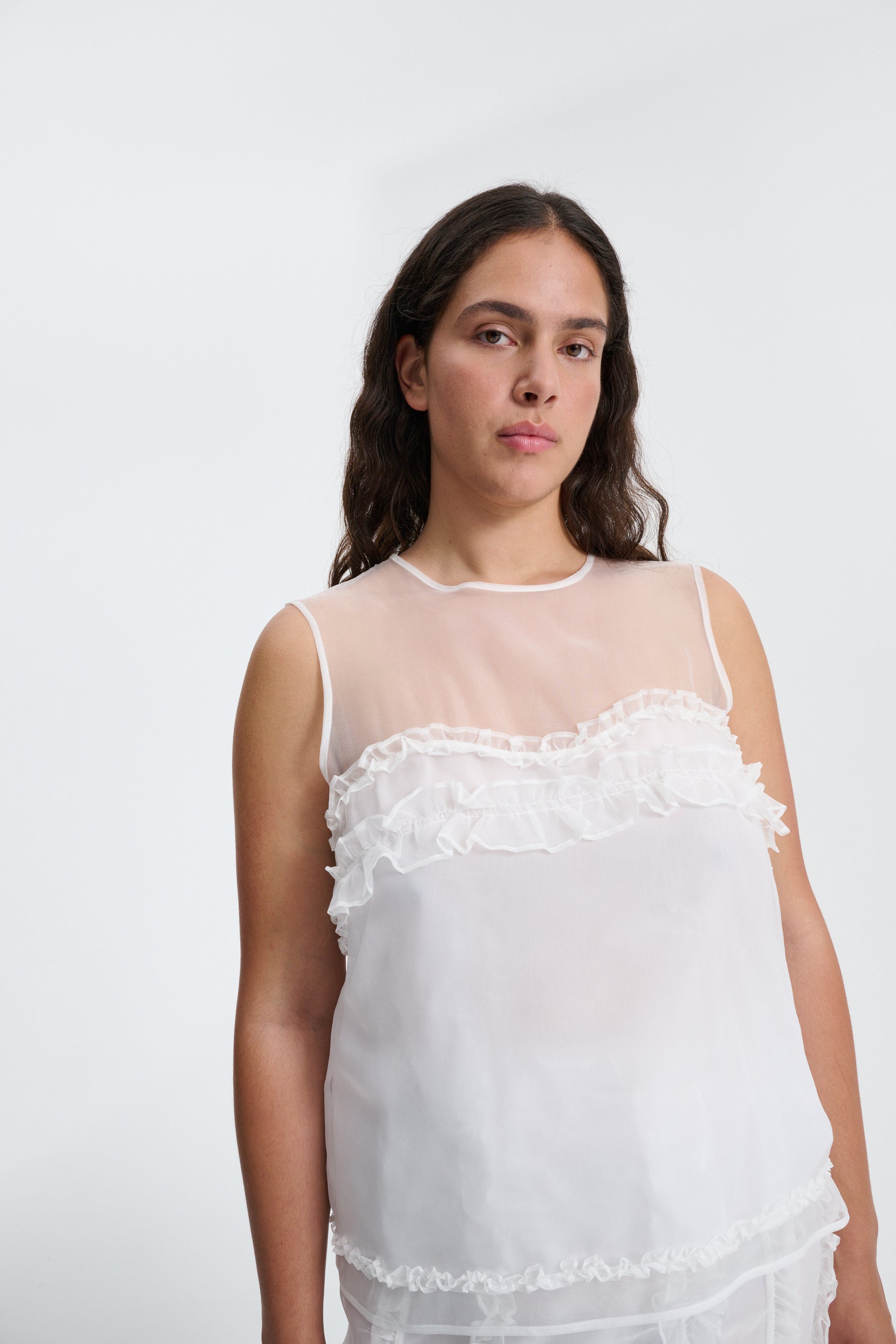 【Cecilie Bahnsen】ORIETTA TOP ORIETTA | TOP ORGANZA WHITE NONA