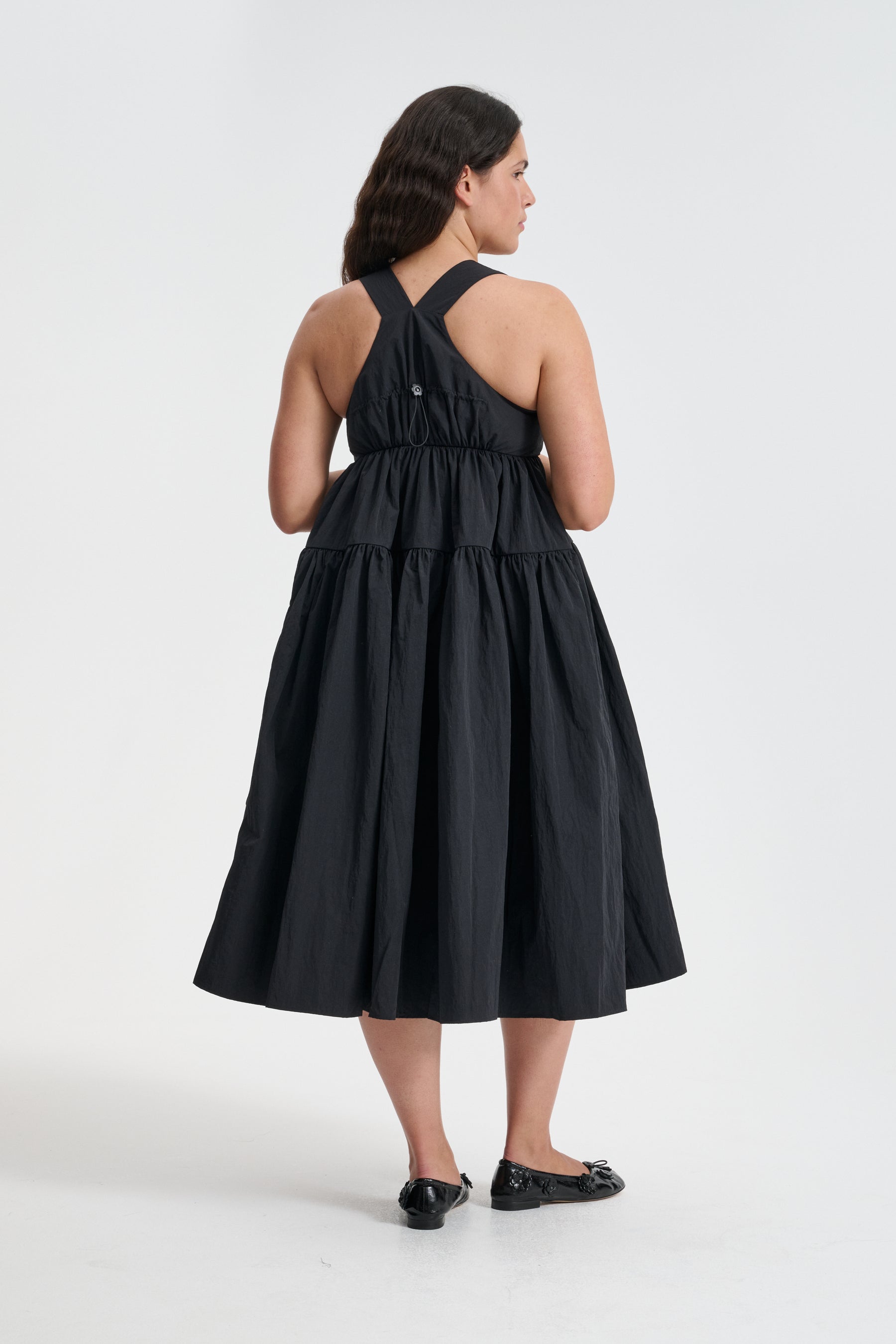 【Cecilie Bahnsen】Taffeta Dress CECILIE BAHNSEN Kelly tiered matelassé-taffeta midi dress | NET-A
