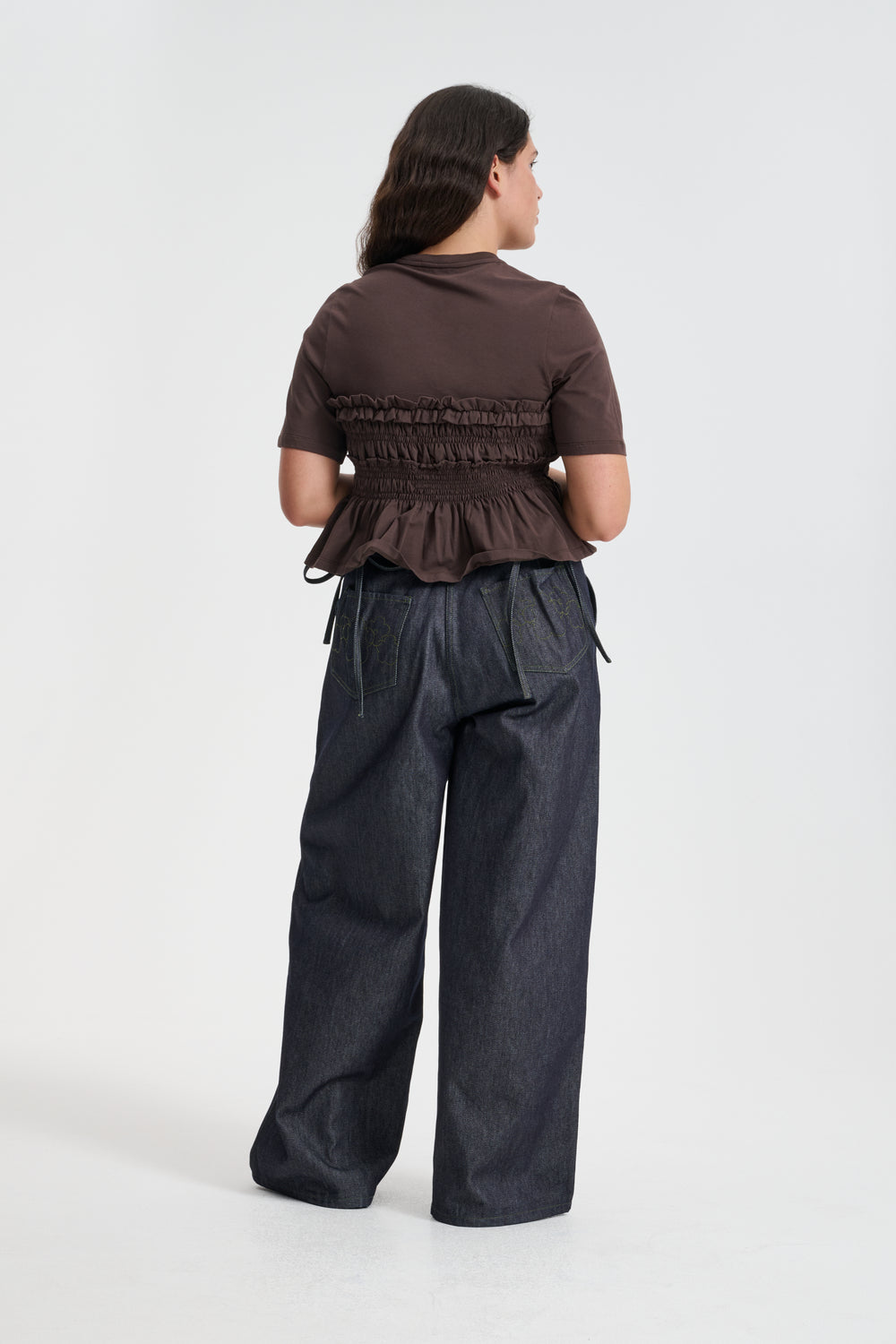 VILDE | T-SHIRT JERSEY BROWN