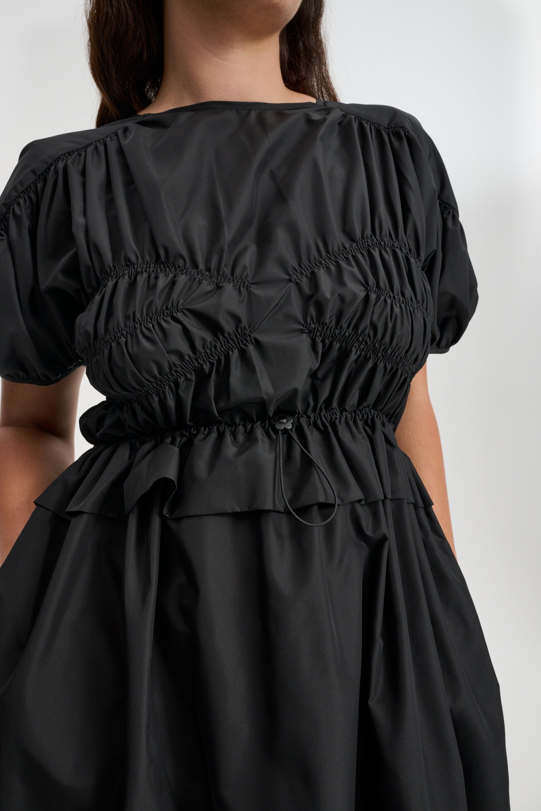 BETSY | DRESS RECYCLED FAILLE BLACK