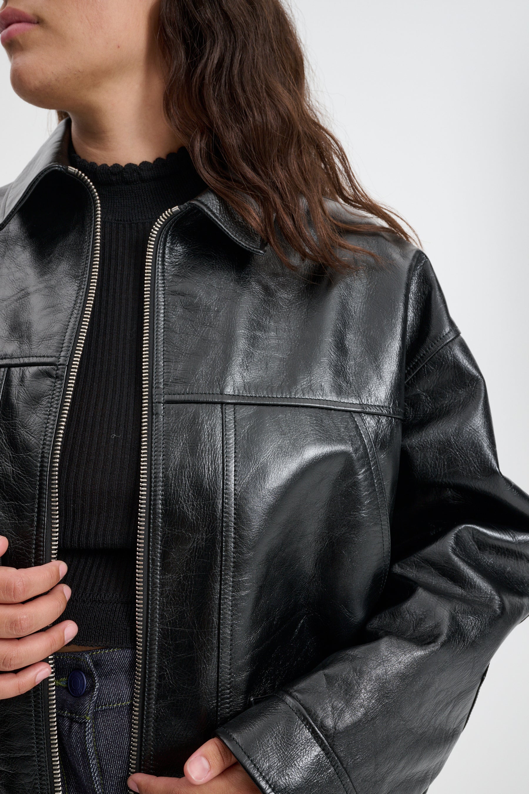 OLPA | JACKET LEATHER BLACK