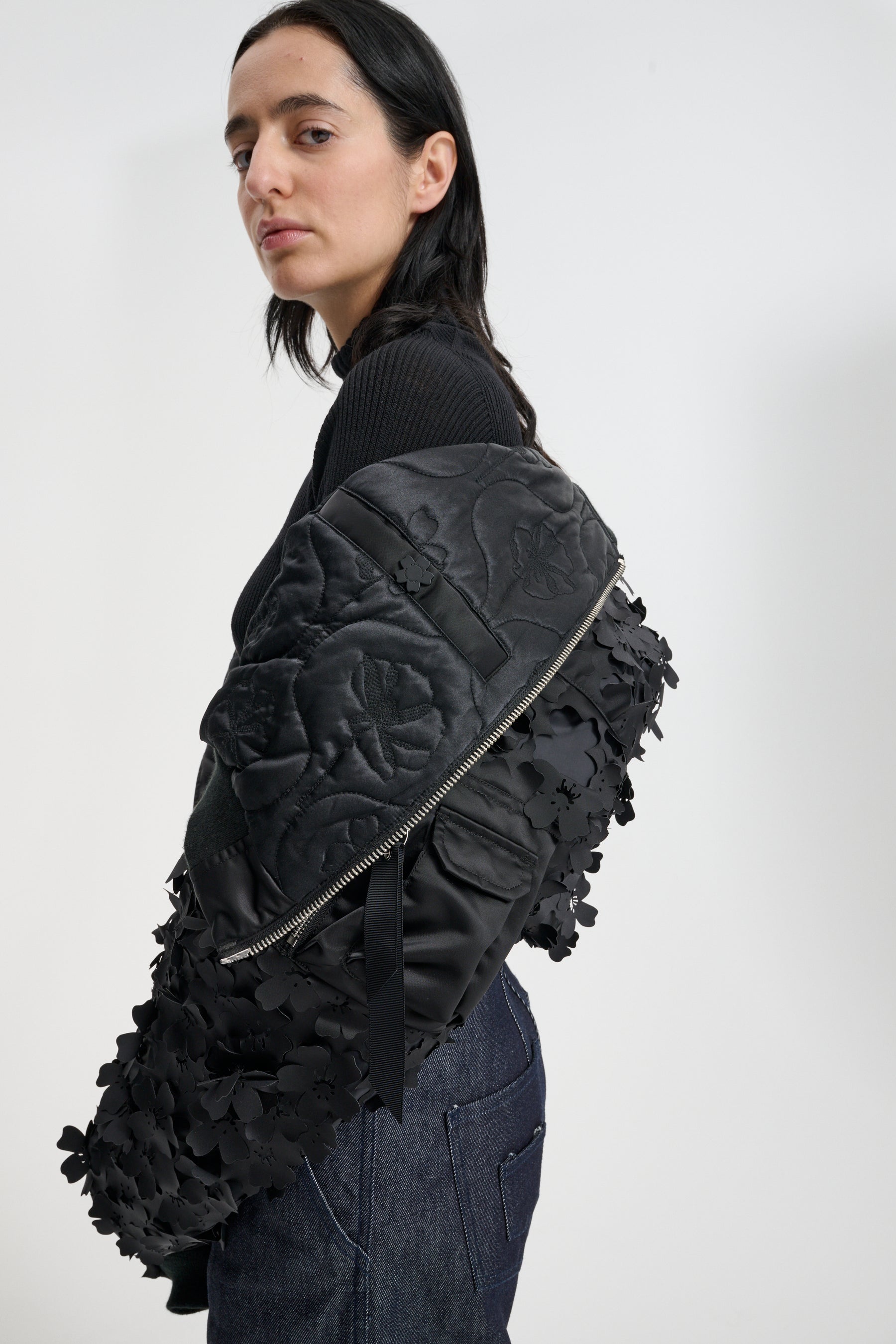 ALPHA X CB MA-1 | CR LASER CUT NYLON BLACK