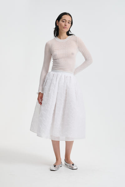 CBCORALI | TOP SHEER SUMMER KNIT WHITE – Cecilie Bahnsen