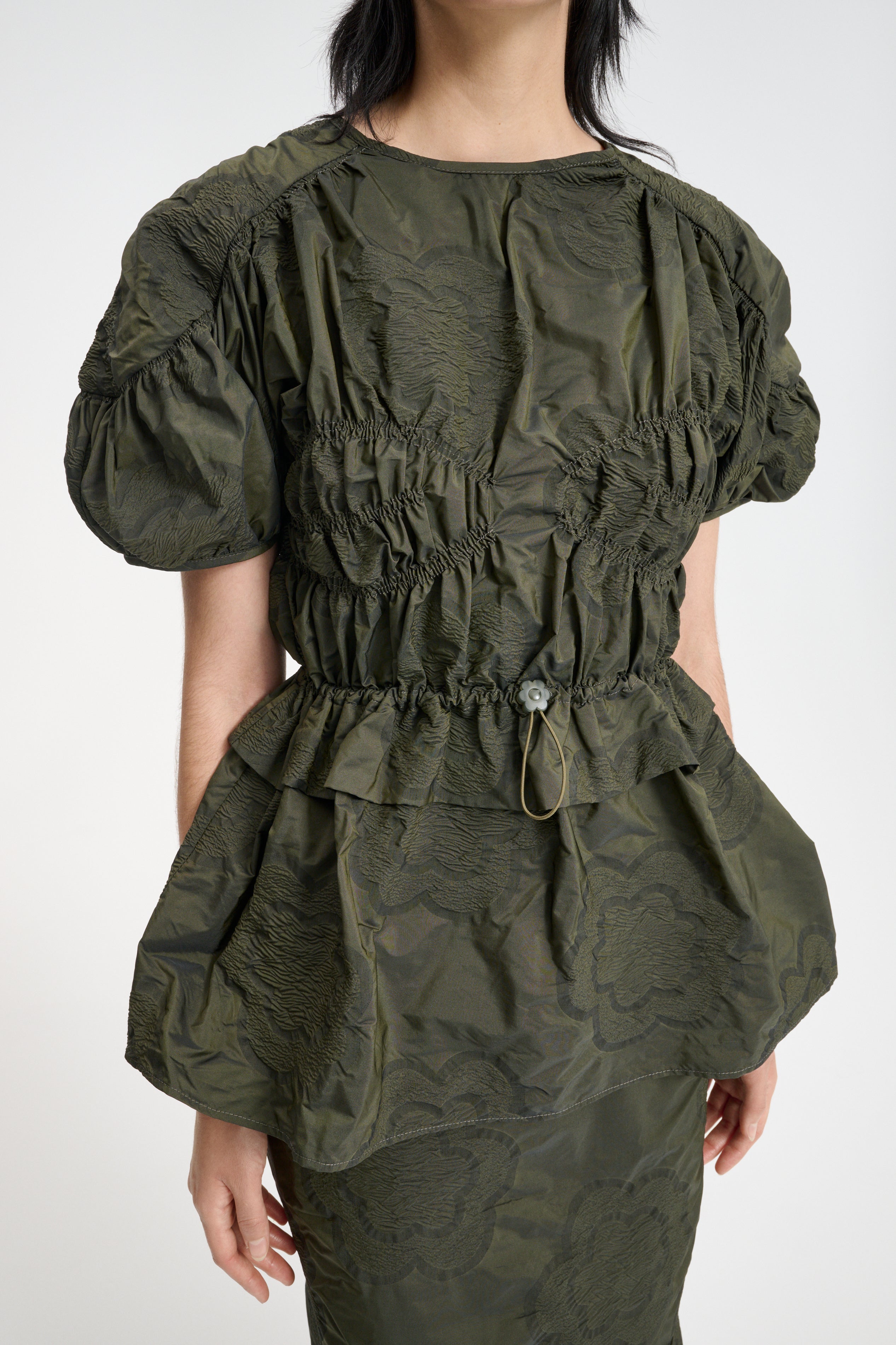 BROOKLYN | TOP BORUS JACQUARD OLIVE – Cecilie Bahnsen