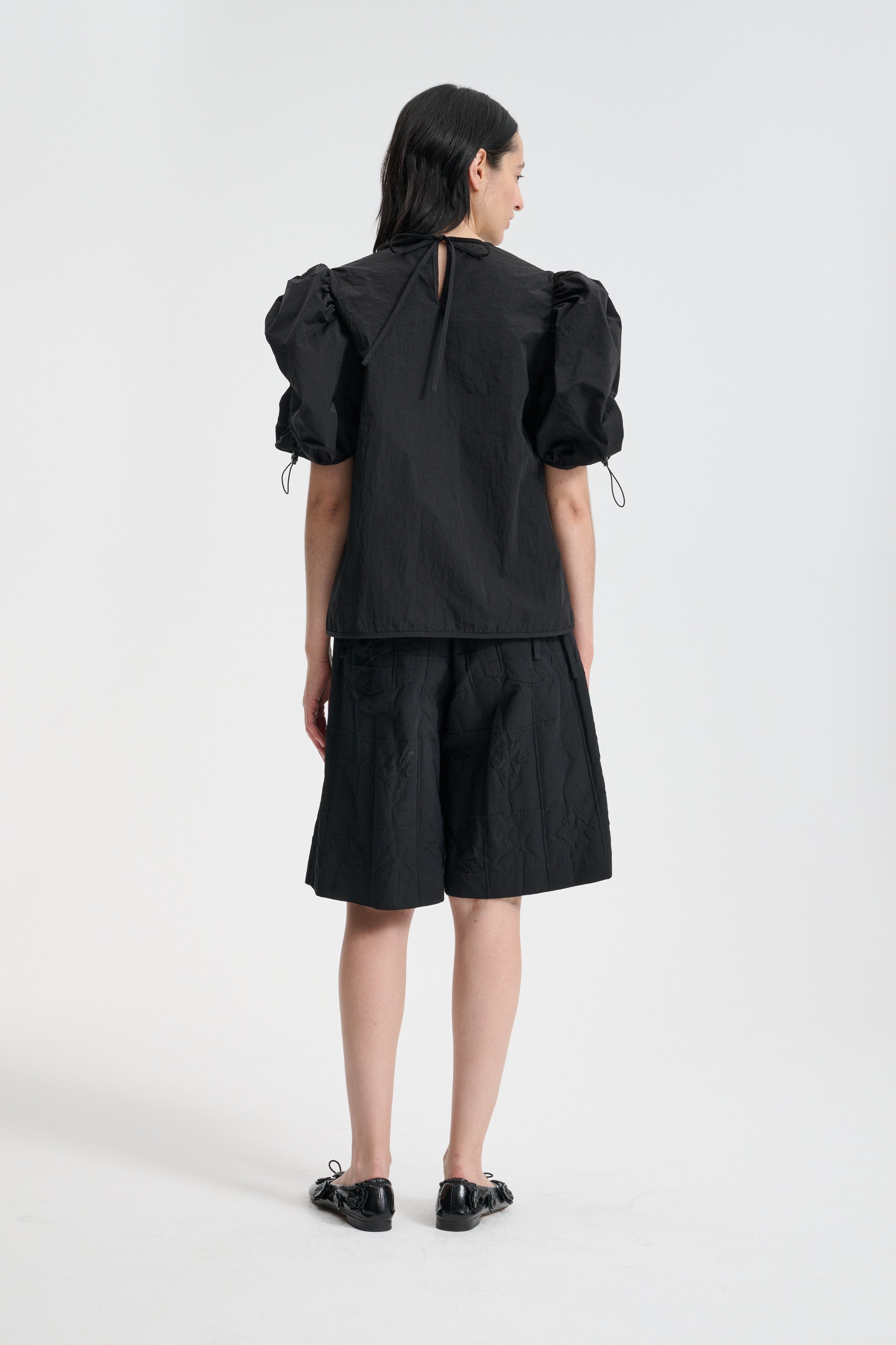 AMARI | TOP CRINKLED TAFFETA BLACK – Cecilie Bahnsen
