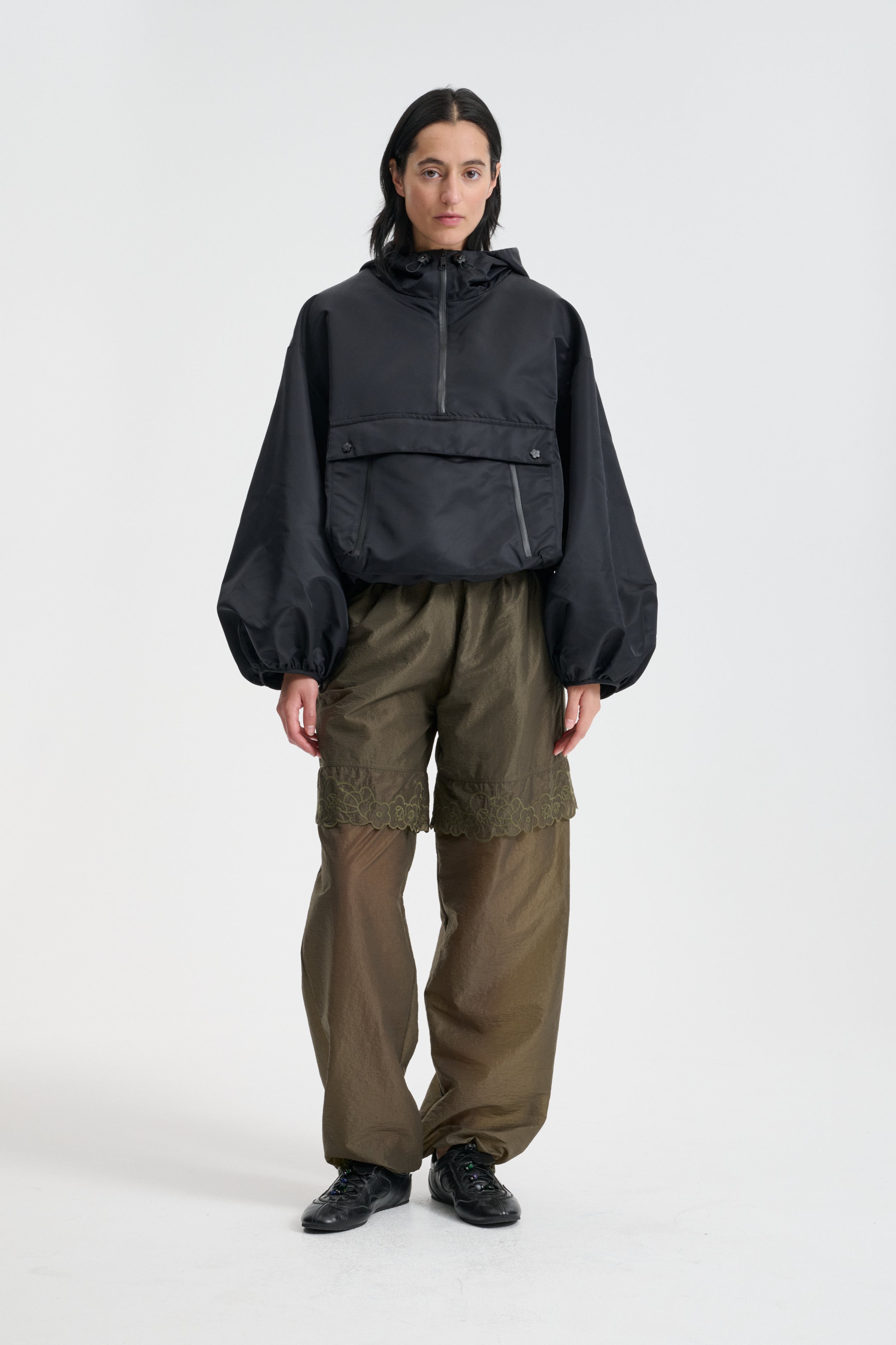 BEVERLY | ANORAK JACKET TECHNICAL NYLON BLACK