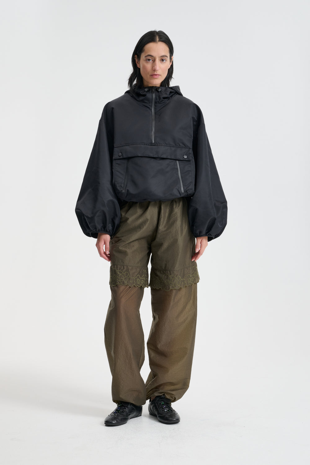 BEVERLY | ANORAK JACKET TECHNICAL NYLON BLACK
