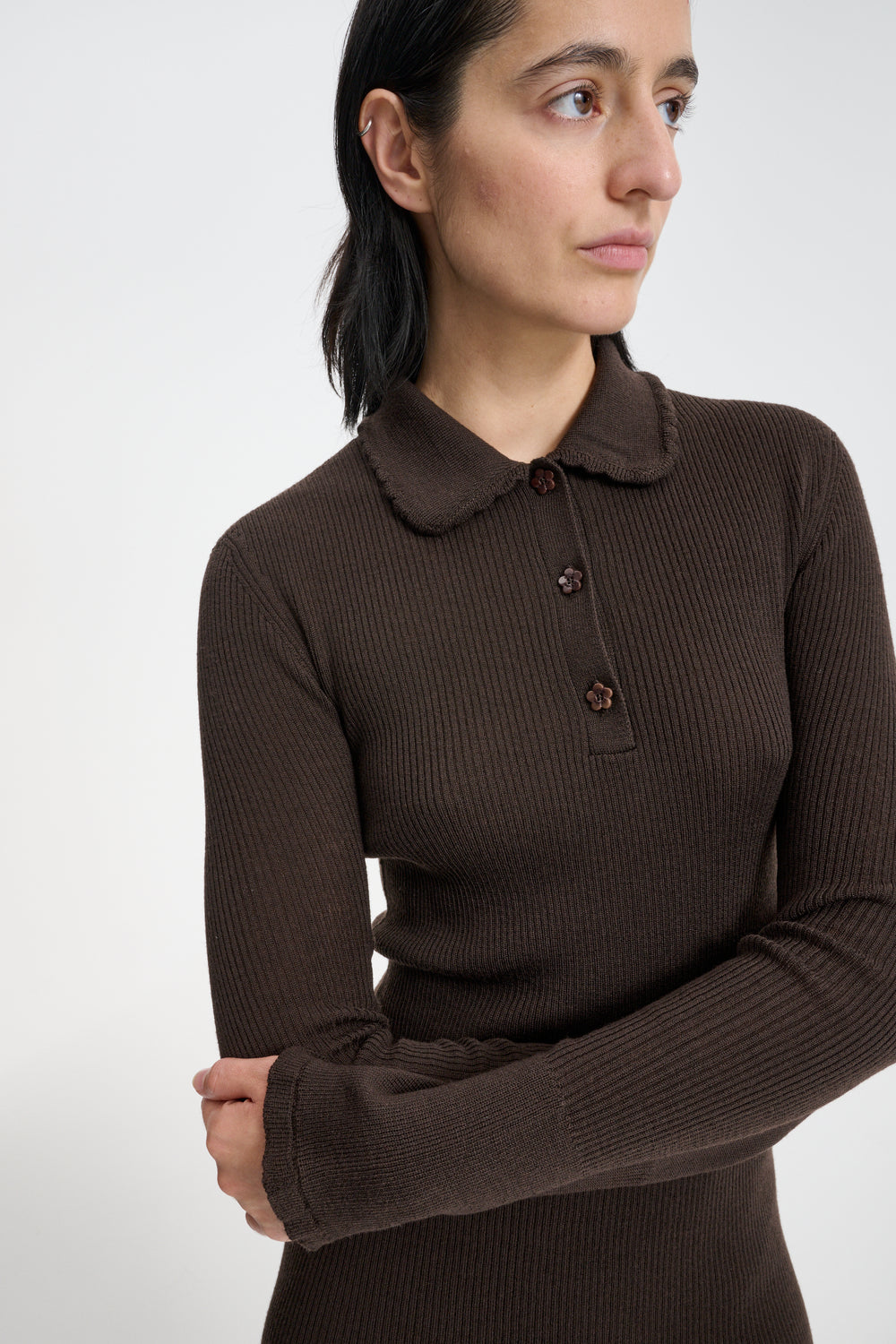 BOTKA | DRESS SEAMLESS KNIT BROWN