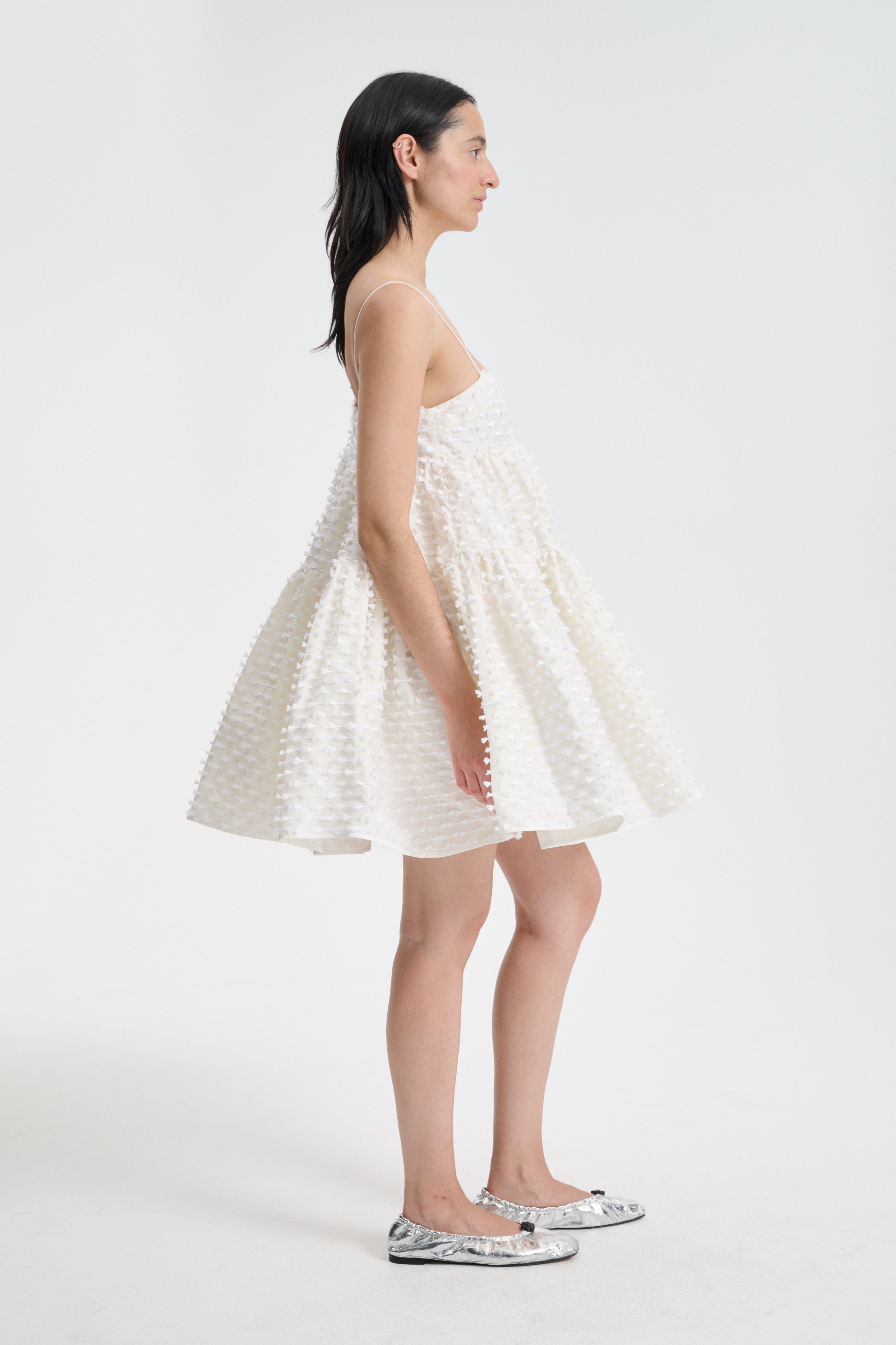 OBERRA | DRESS FIAMMA FIL-COUPÉ WHITE