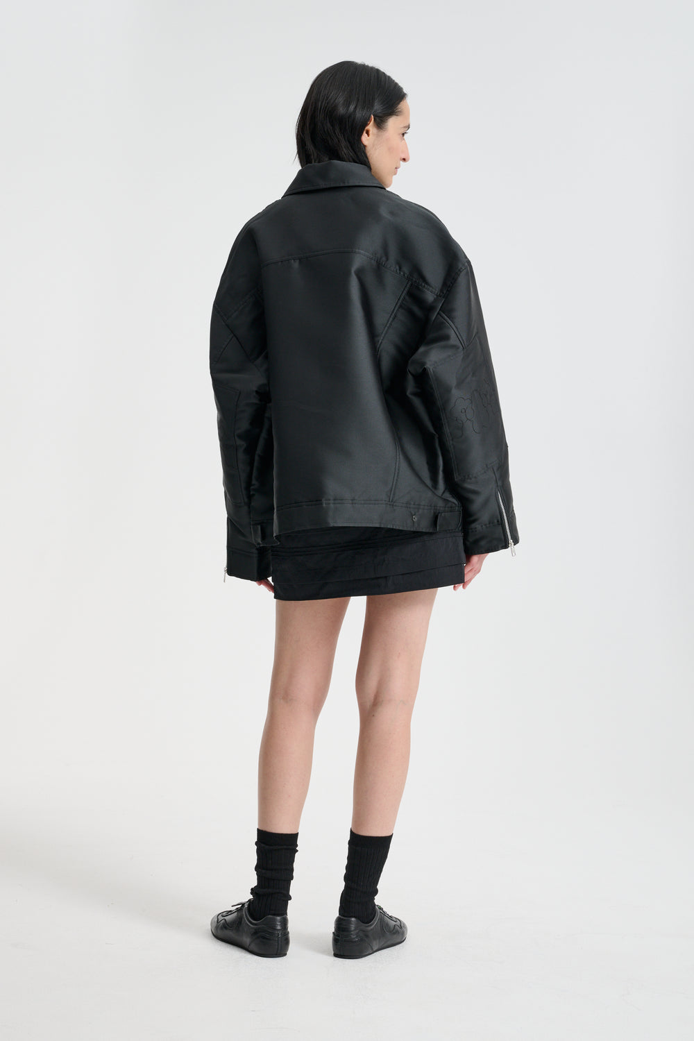 OLPA | JACKET LUSTRE TWILL BLACK NONA