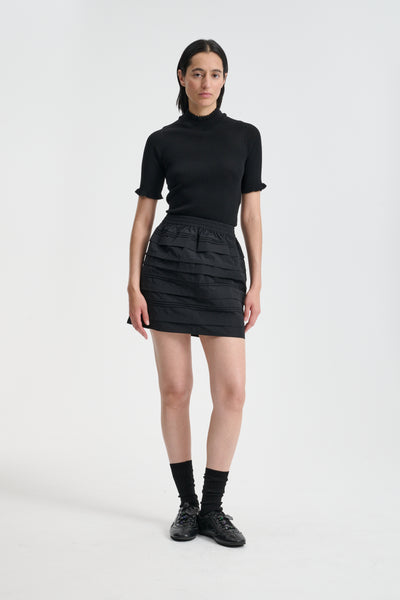 OCIE | SKIRT LUSTRE TWILL BLACK NONA