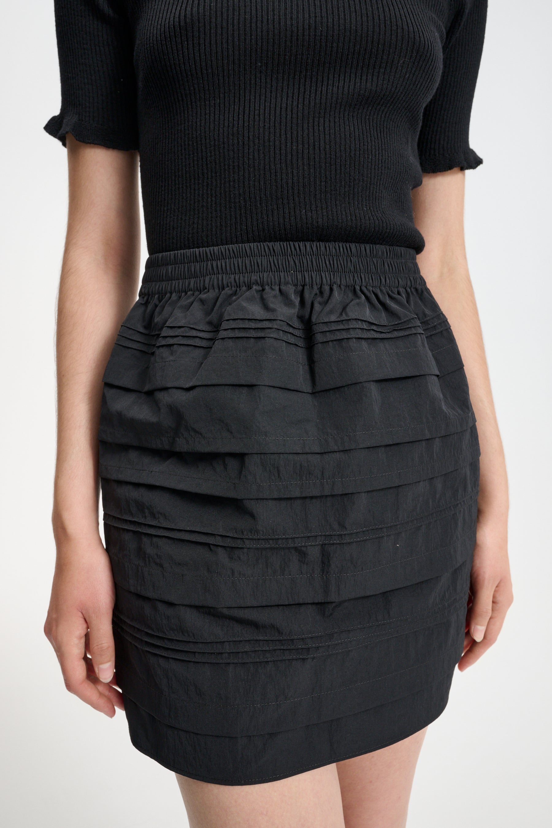 OCIE | SKIRT LUSTRE TWILL BLACK NONA OCIE | SKIRT LUSTRE TWILL BLACK NONA
