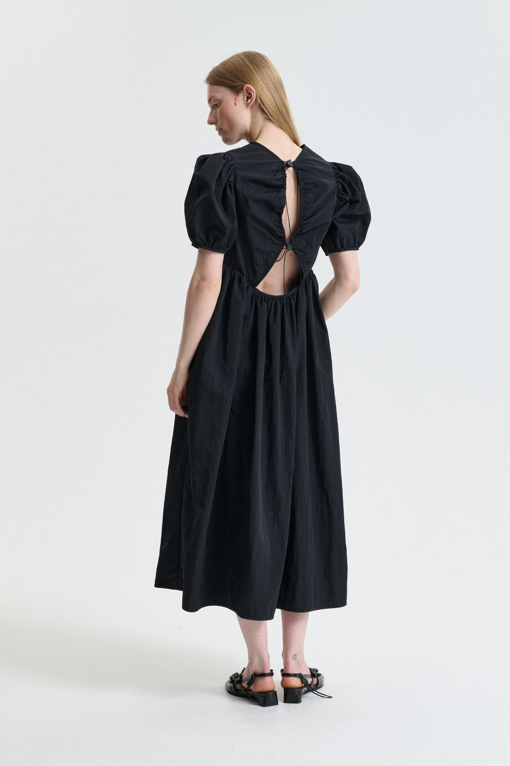 CBBODIL | DRESS RECYCLED TAFFETA BLACK