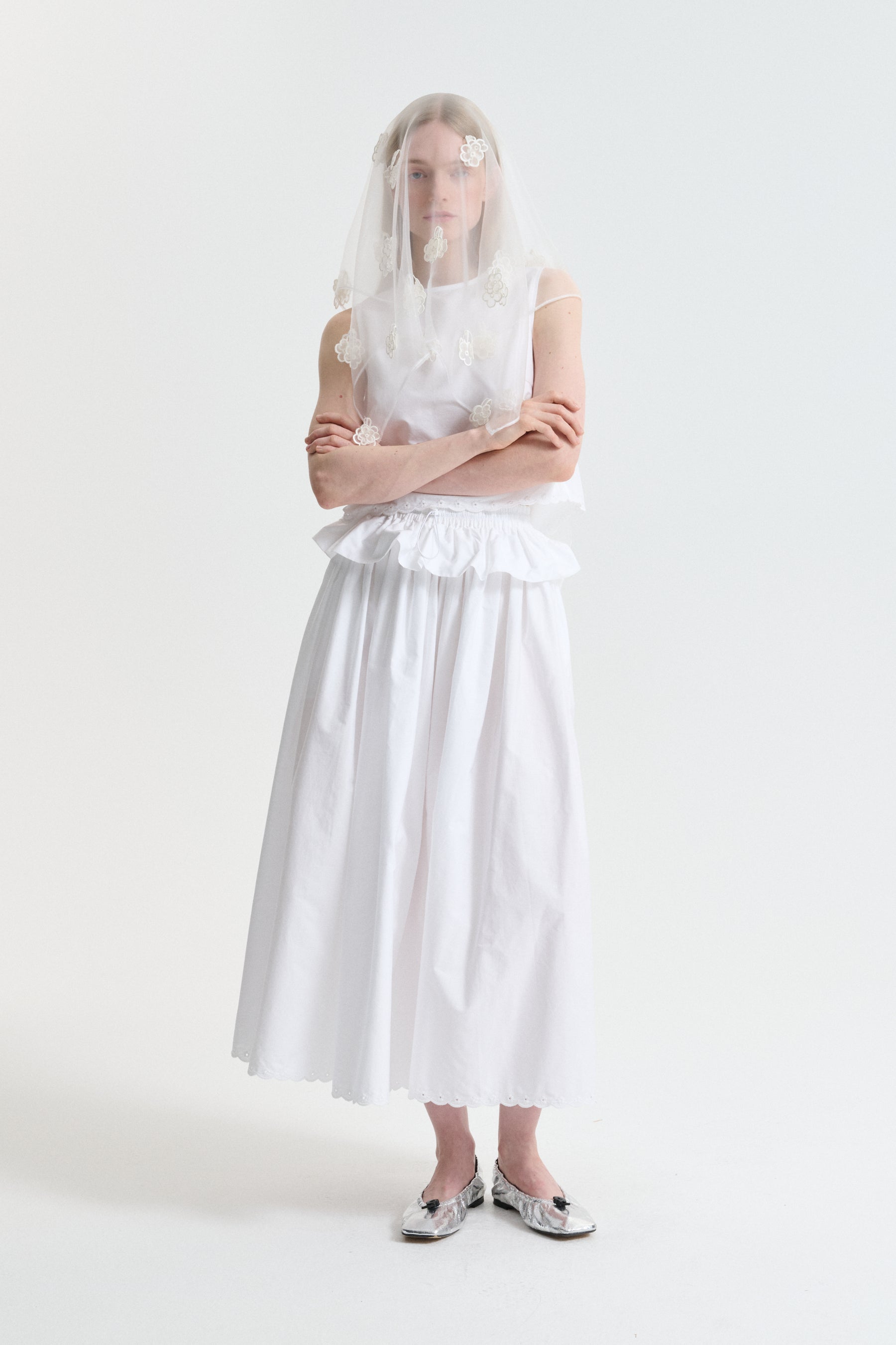 SAFI | VEIL KIRI EMBROIDERY | WHITE