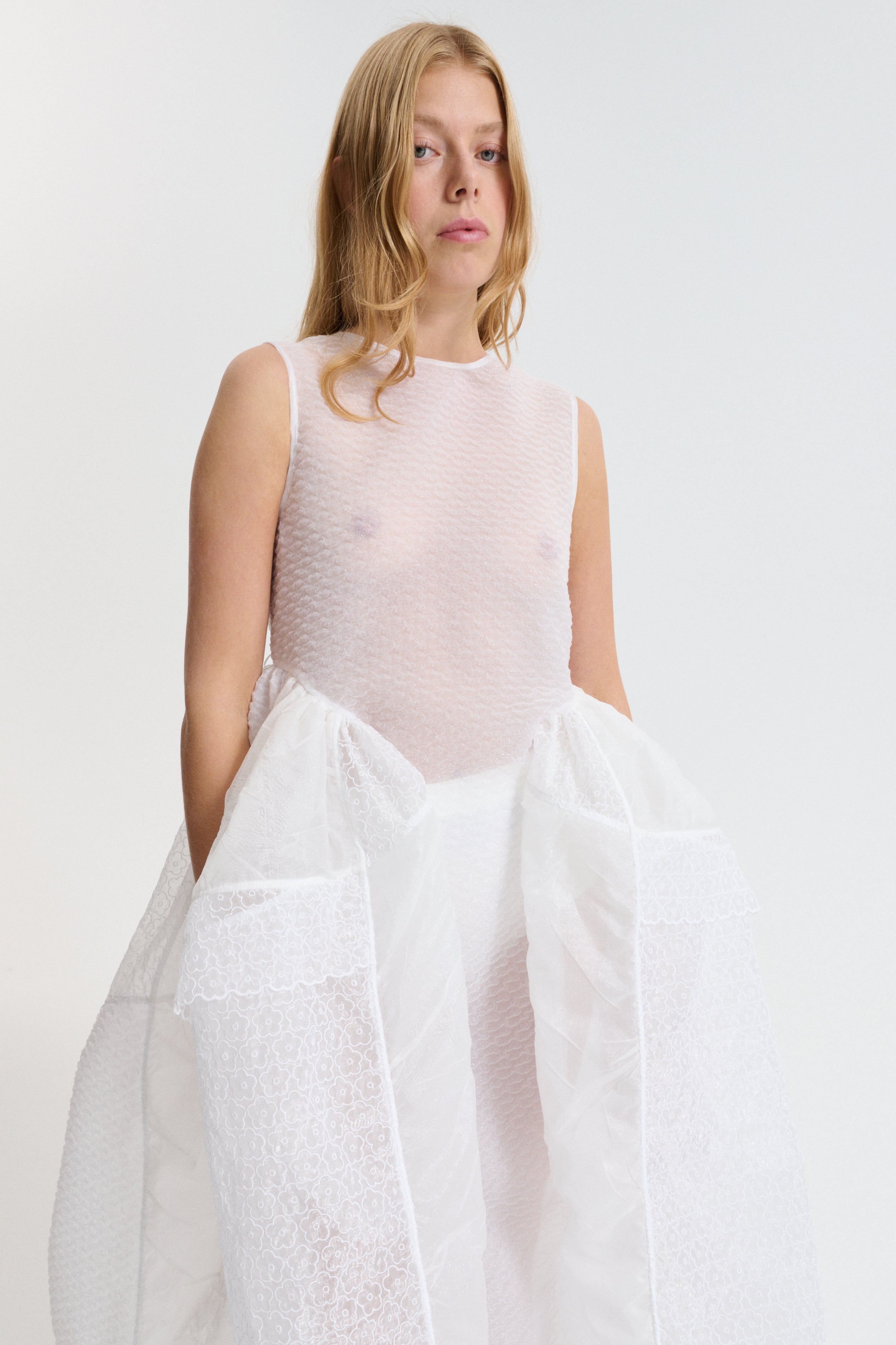 CBDUANA | DRESS PATCHWORK WHITE