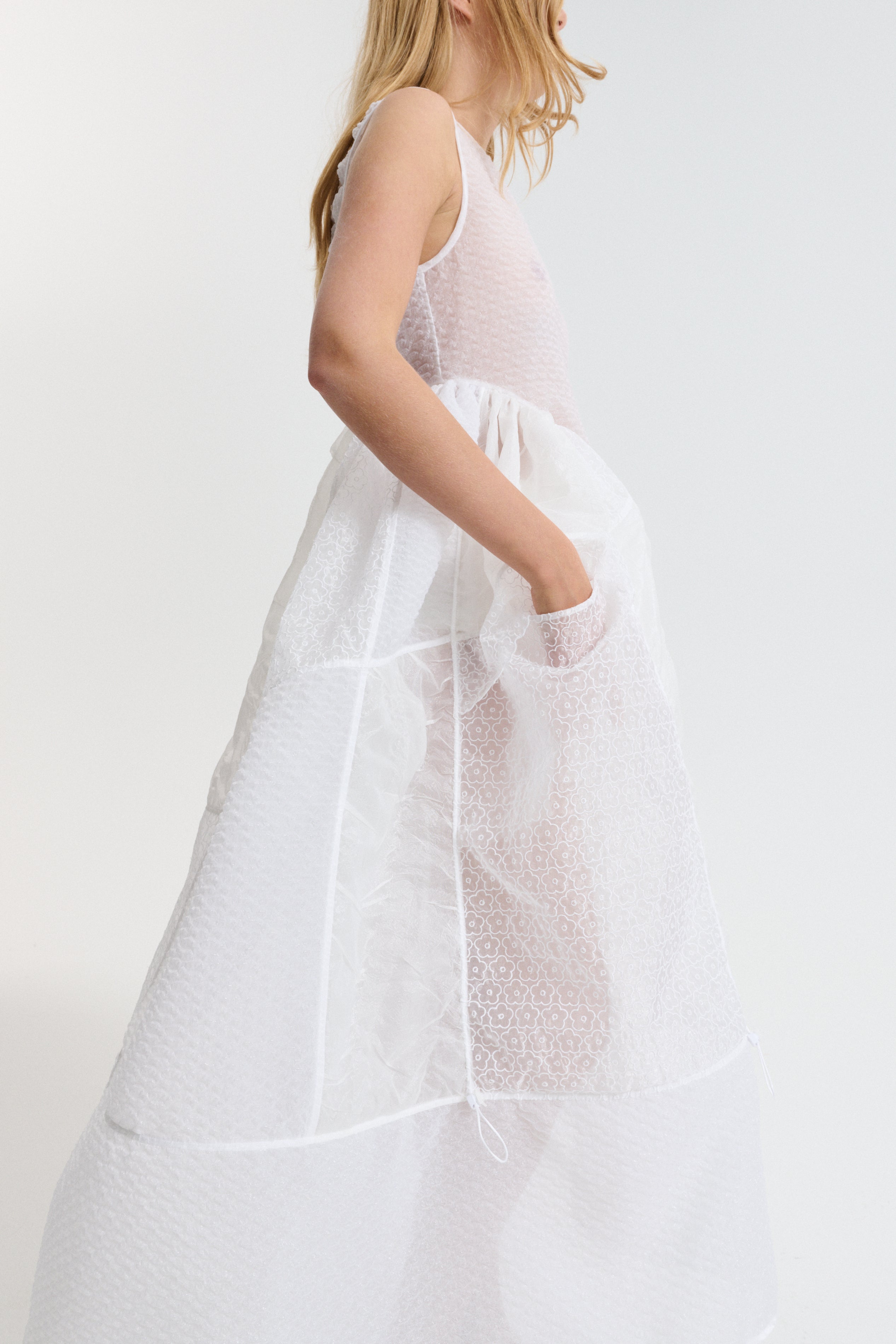 CBDUANA | DRESS PATCHWORK WHITE