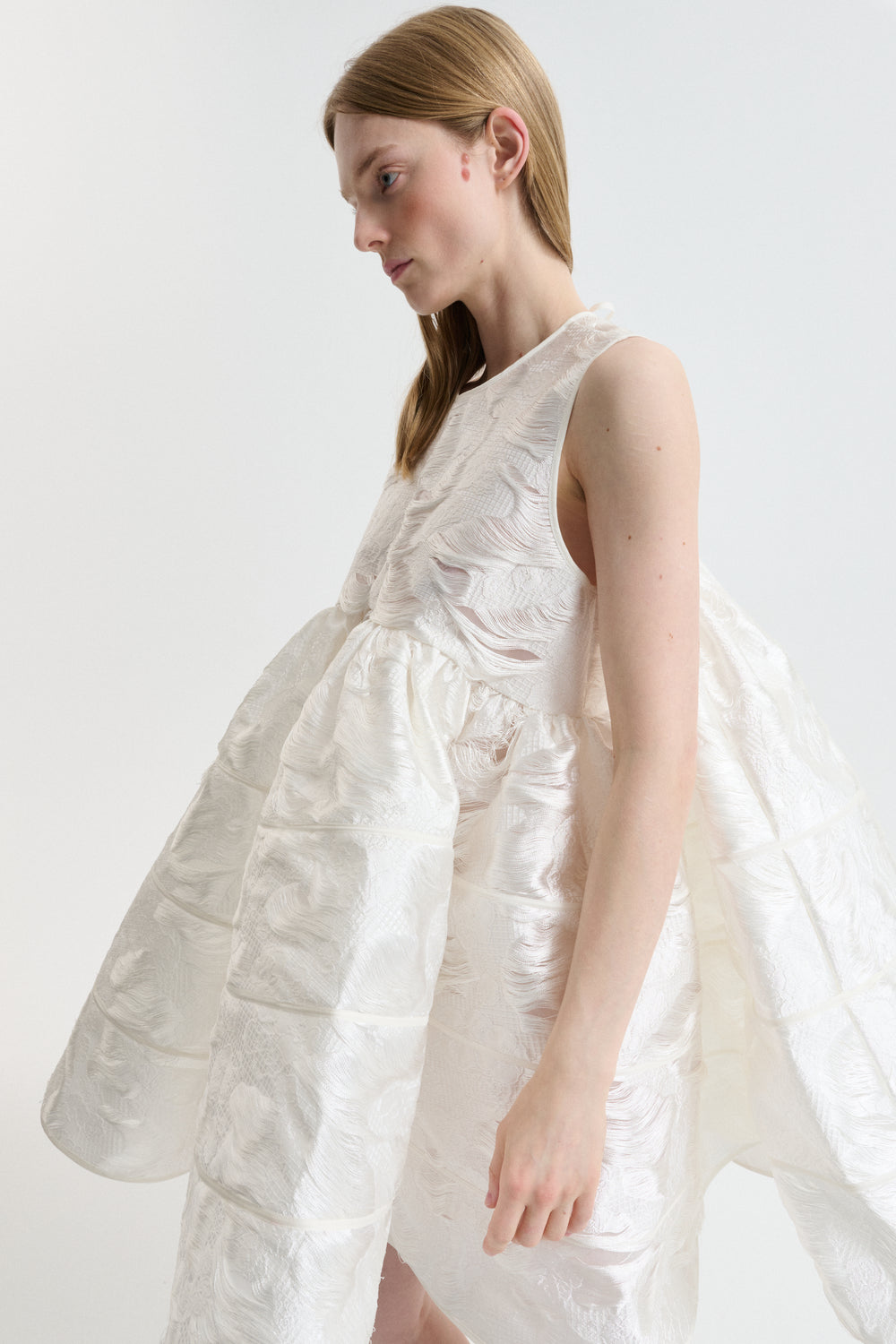 BELLATRIX | DRESS HYNDRANGIA FIL-COUPE WHITE - LOOK 14