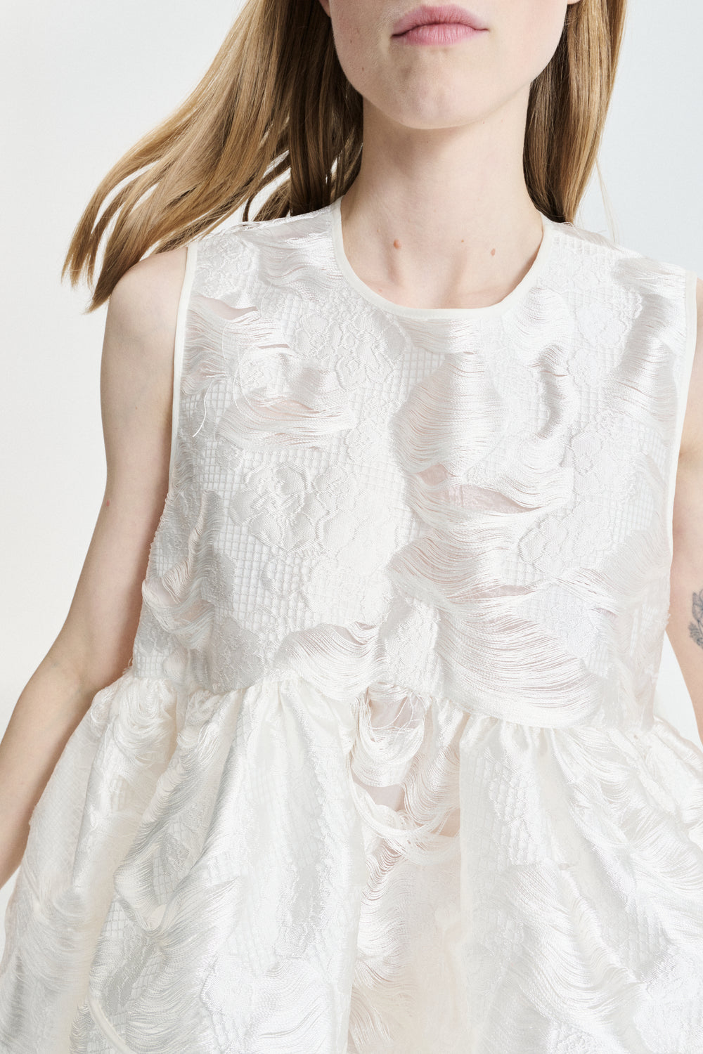 BELLATRIX | DRESS HYNDRANGIA FIL-COUPE WHITE - LOOK 14