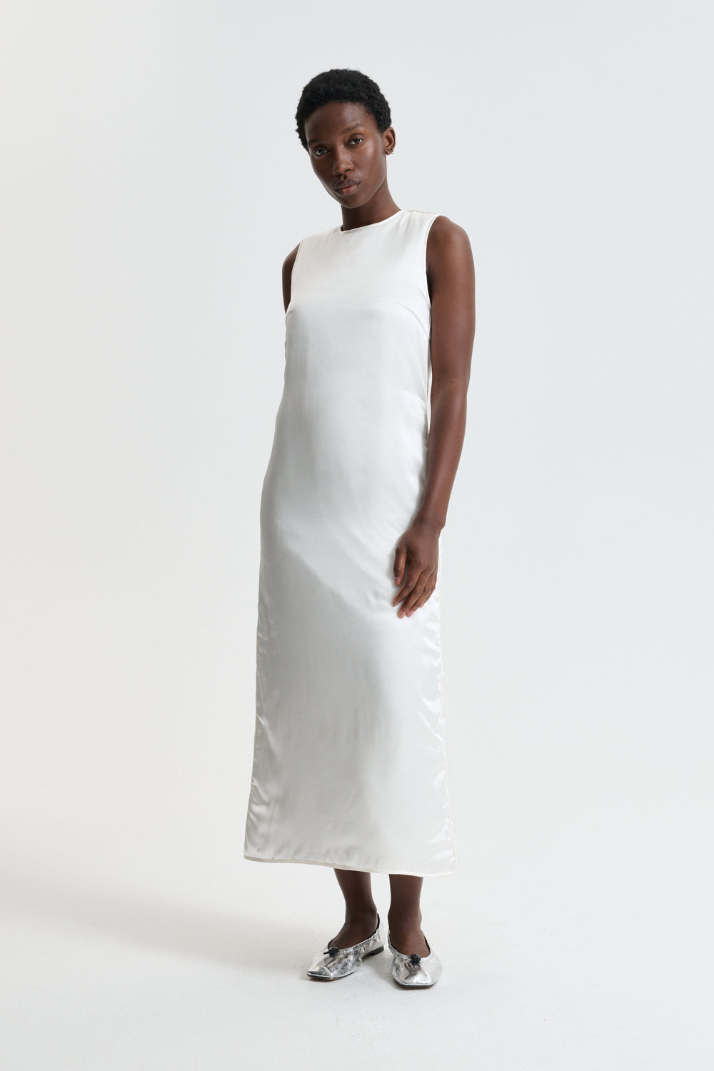 DEVIN | DRESS WADDED SILK SATIN WHITE - LOOK 28 BRIDAL
