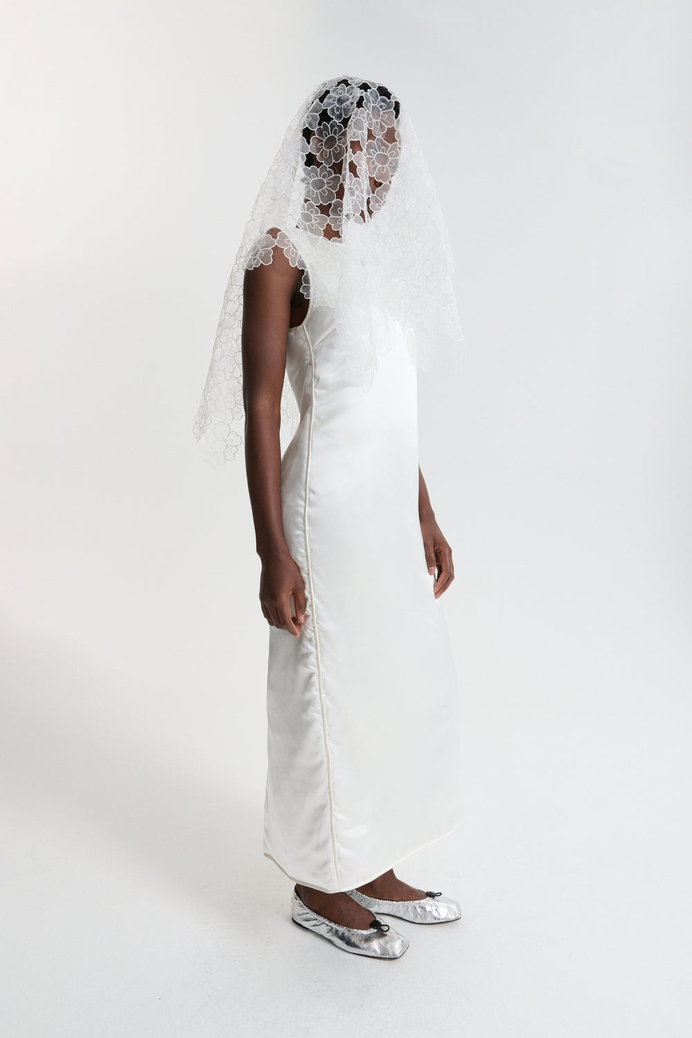 DEVIN | DRESS WADDED SILK SATIN WHITE - LOOK 28 BRIDAL