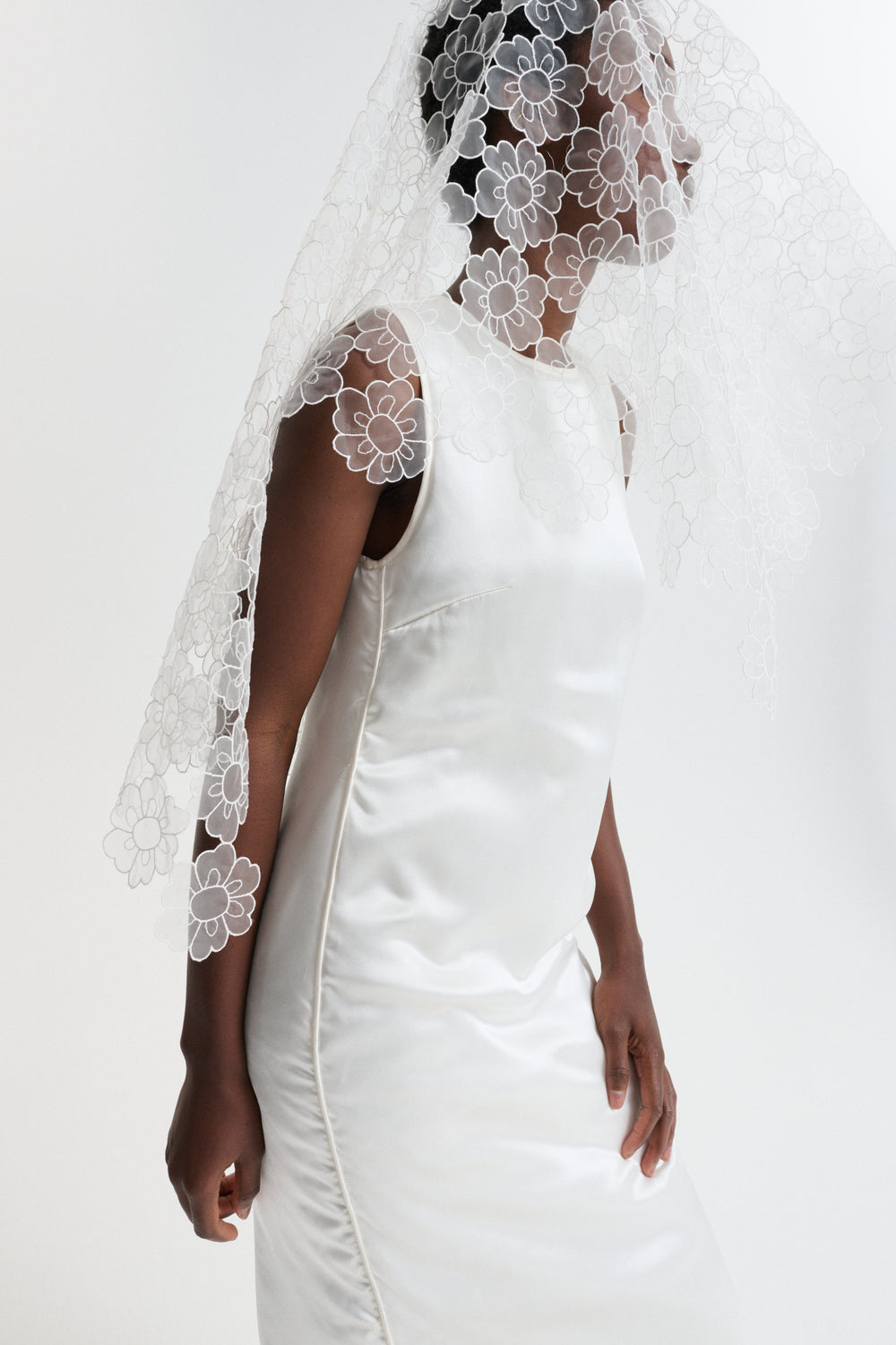 DEVIN | DRESS WADDED SILK SATIN WHITE - LOOK 28 BRIDAL