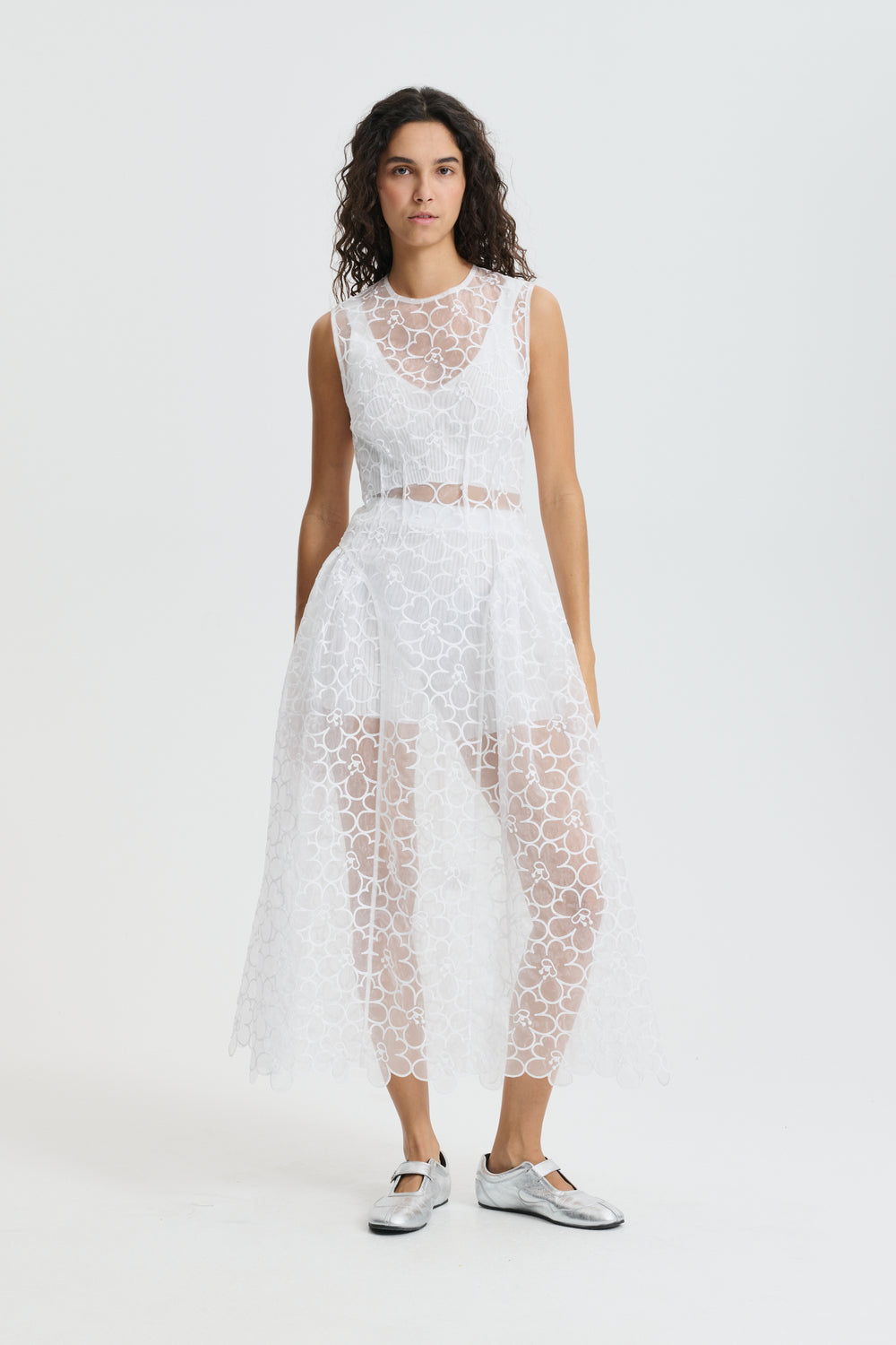 CBCATE | DRESS FELICIA EMBROIDERY WHITE