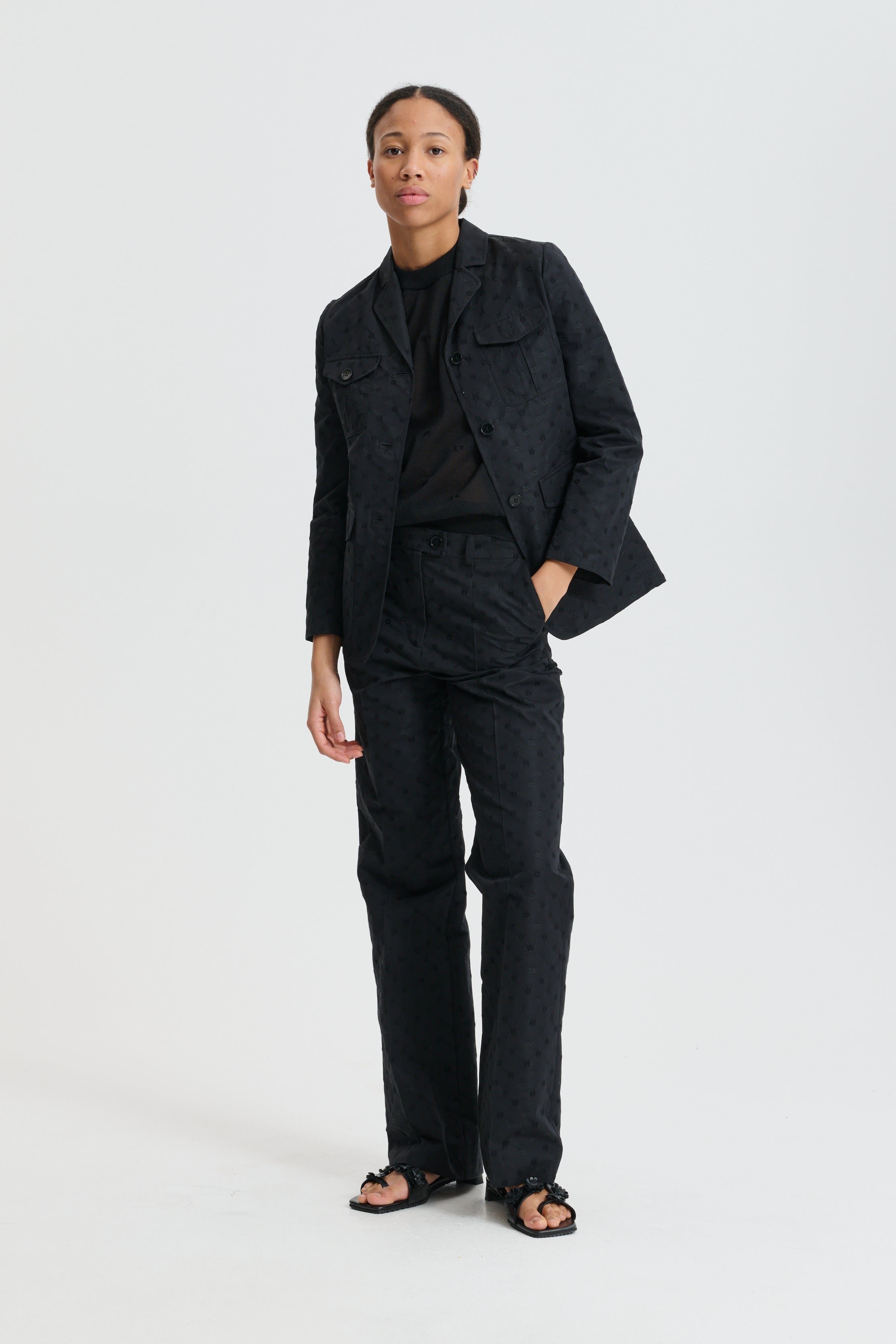 CBSONJA | TROUSERS IRIS JACCQUARD BLACK – Cecilie Bahnsen