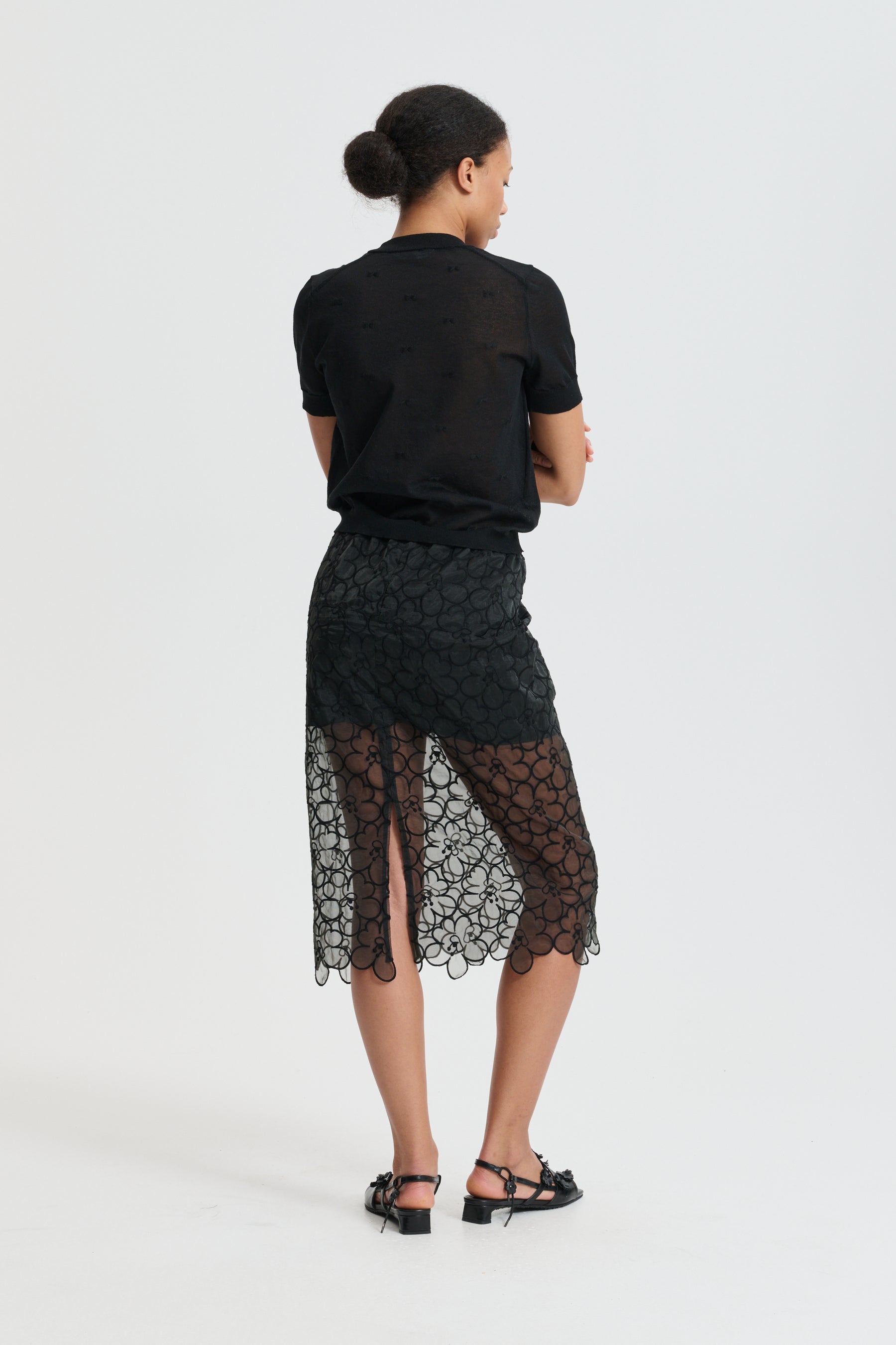 CBBRIA | SKIRT FELICIA EMBROIDERY BLACK