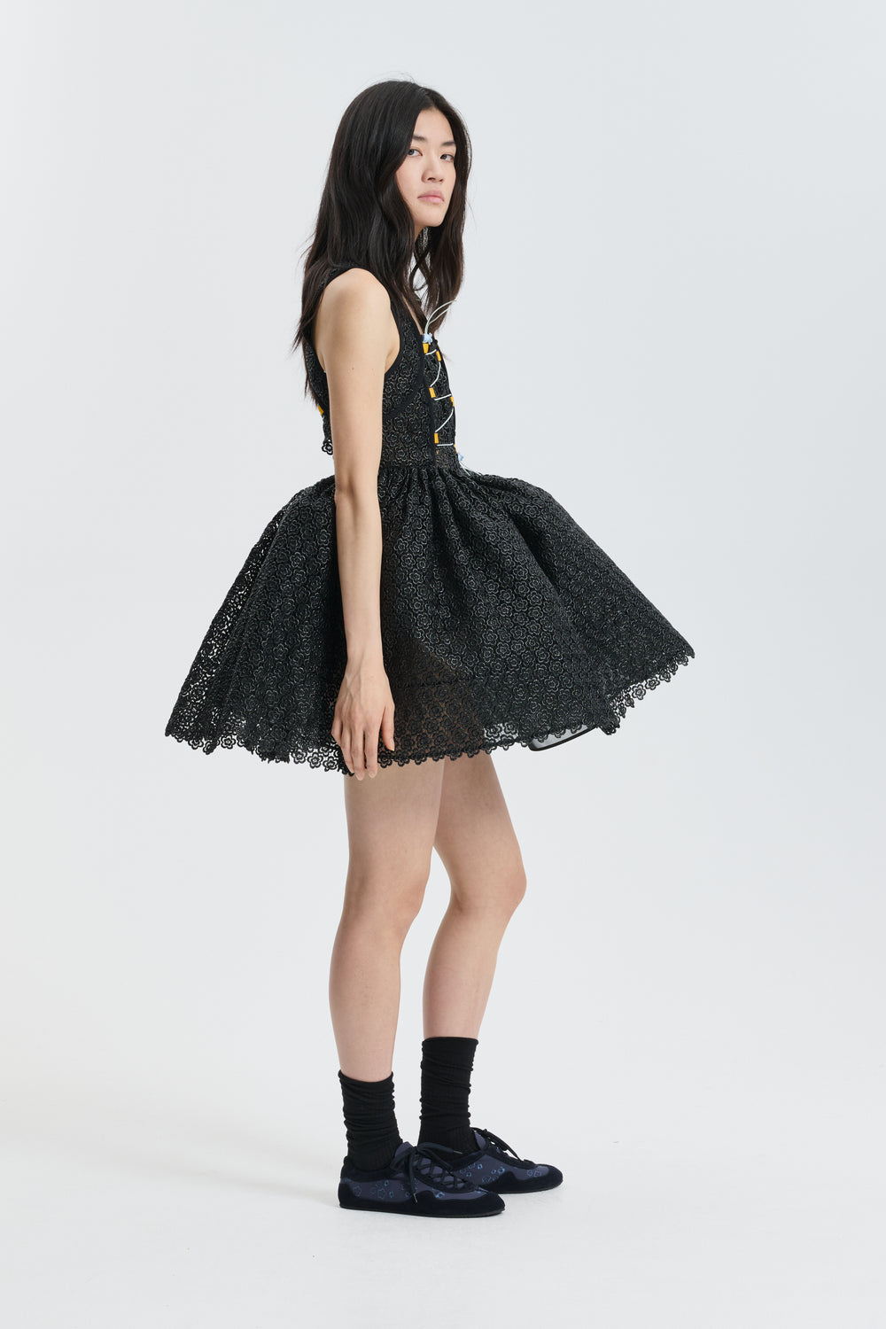 CBFINOT | DRESS MEADOW GUIPURE BLACK