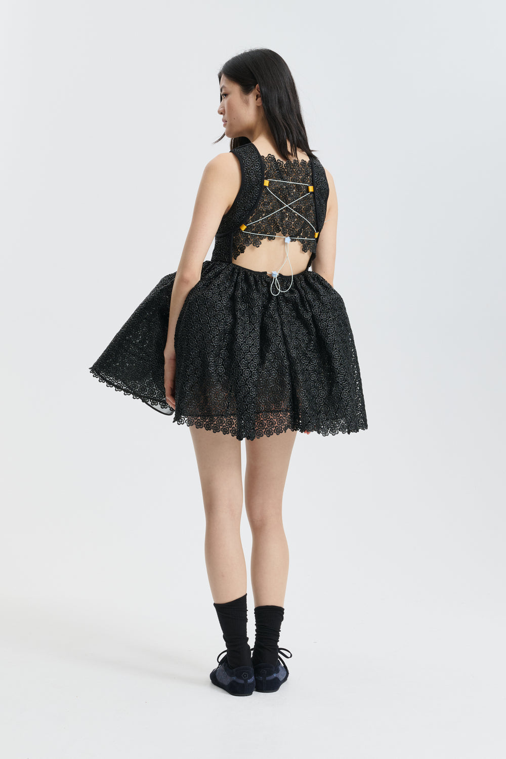 CBFINOT | DRESS MEADOW GUIPURE BLACK