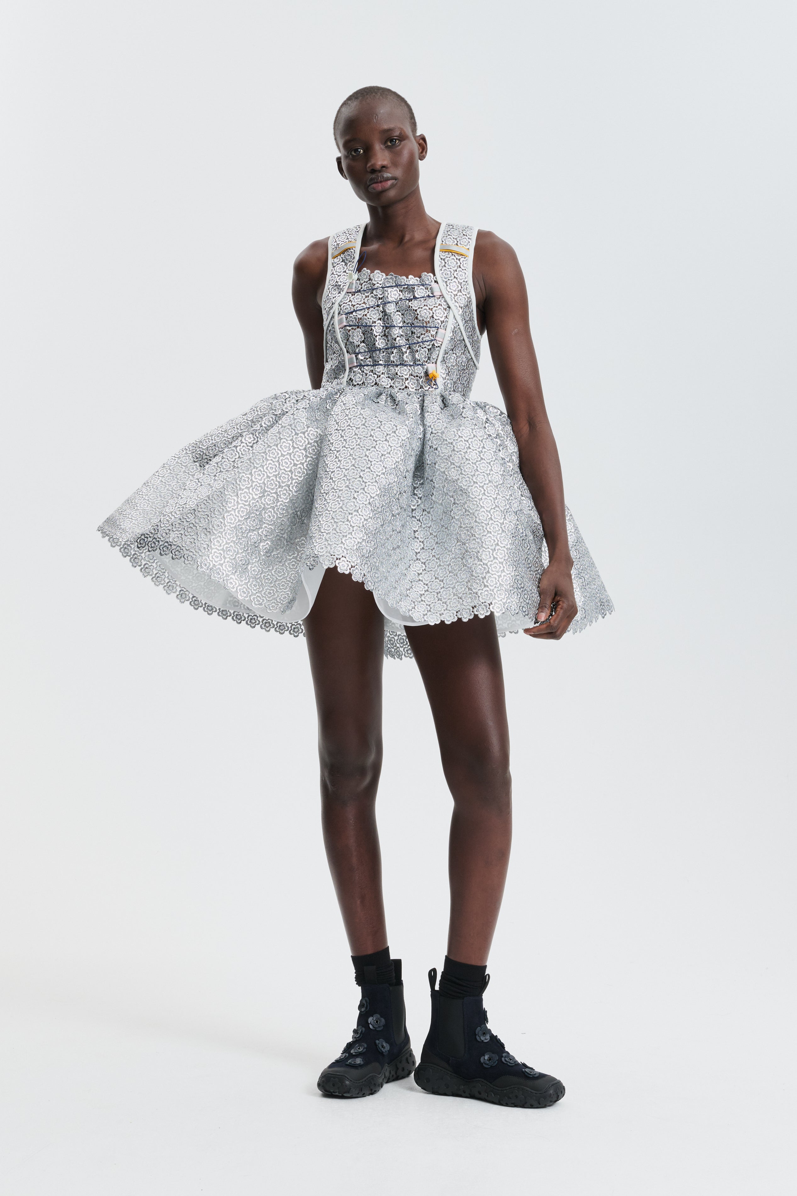 CBFINOT | DRESS MEADOW GUIPURE SILVER