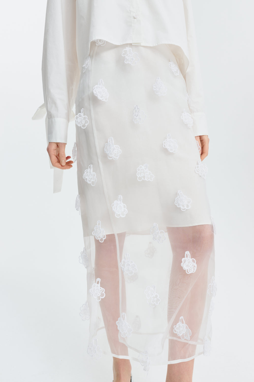 APRIL | SKIRT KIRI EMBROIDERY WHITE BRIDAL