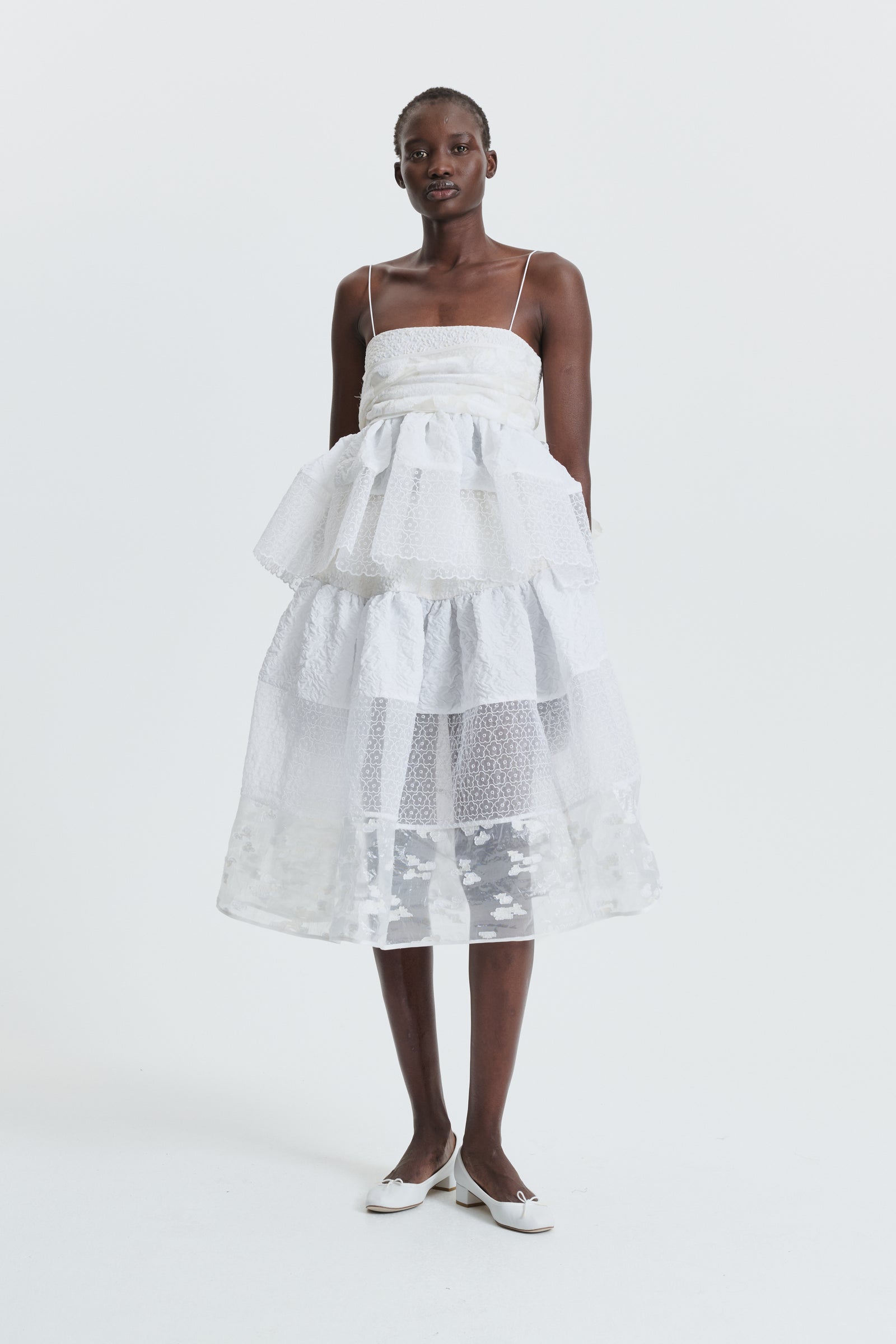 BLAIRE | SKIRT WHITE IVORY PATCHWORK