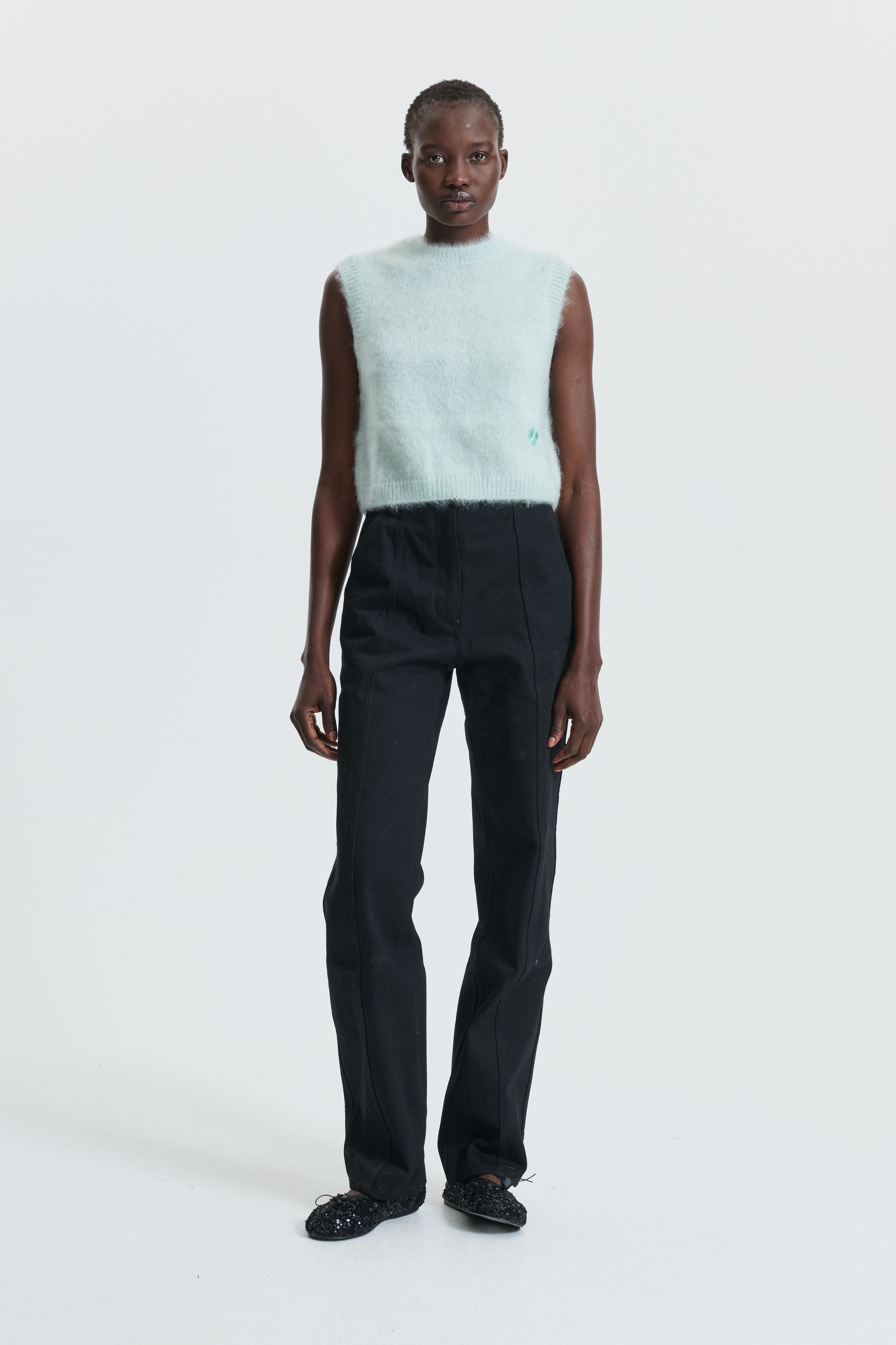 CBFEE | VEST SILK MOHAIR KNIT MINT